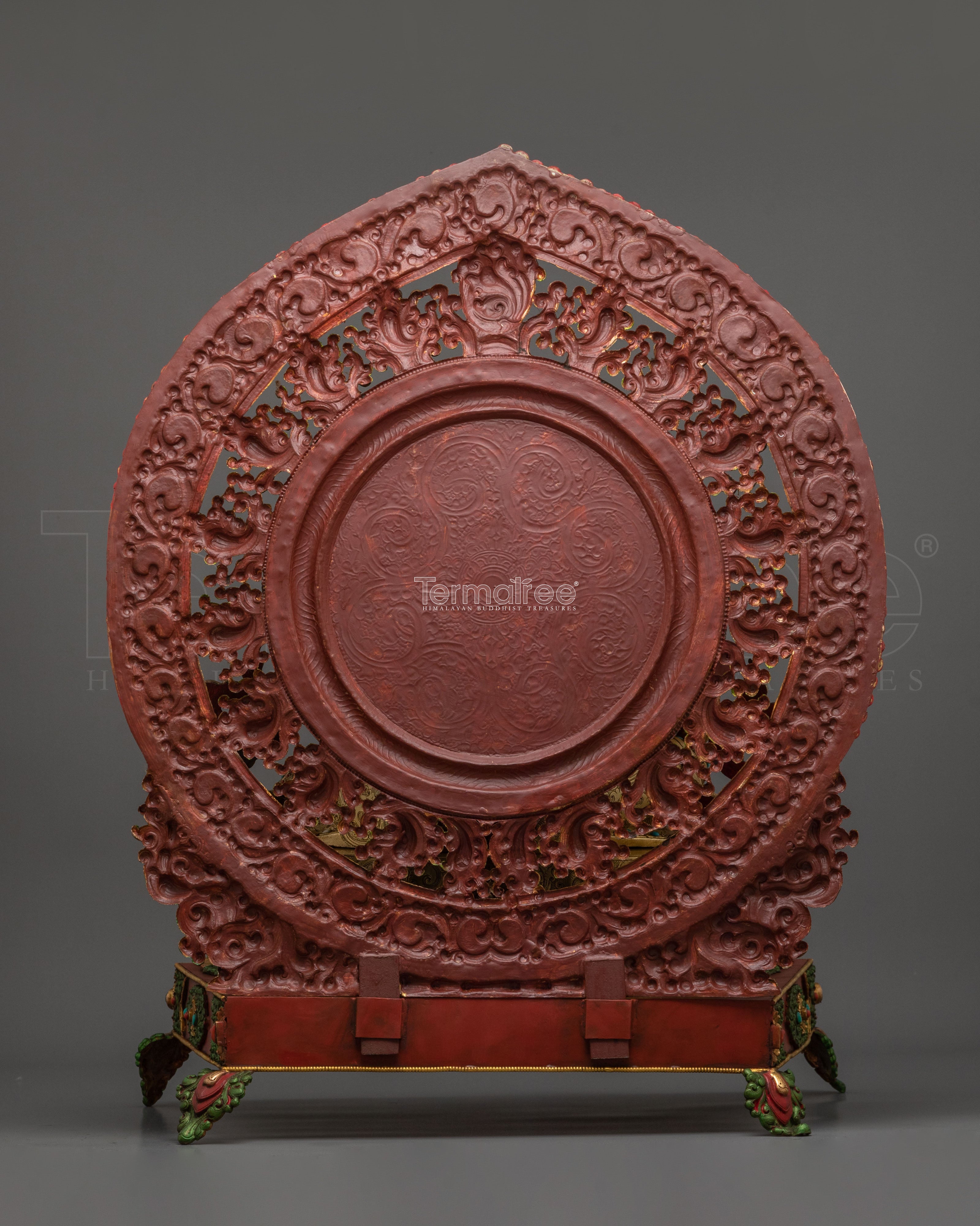 Dzambhala Statue on a Throne | Fire Gold Gilded Figurine