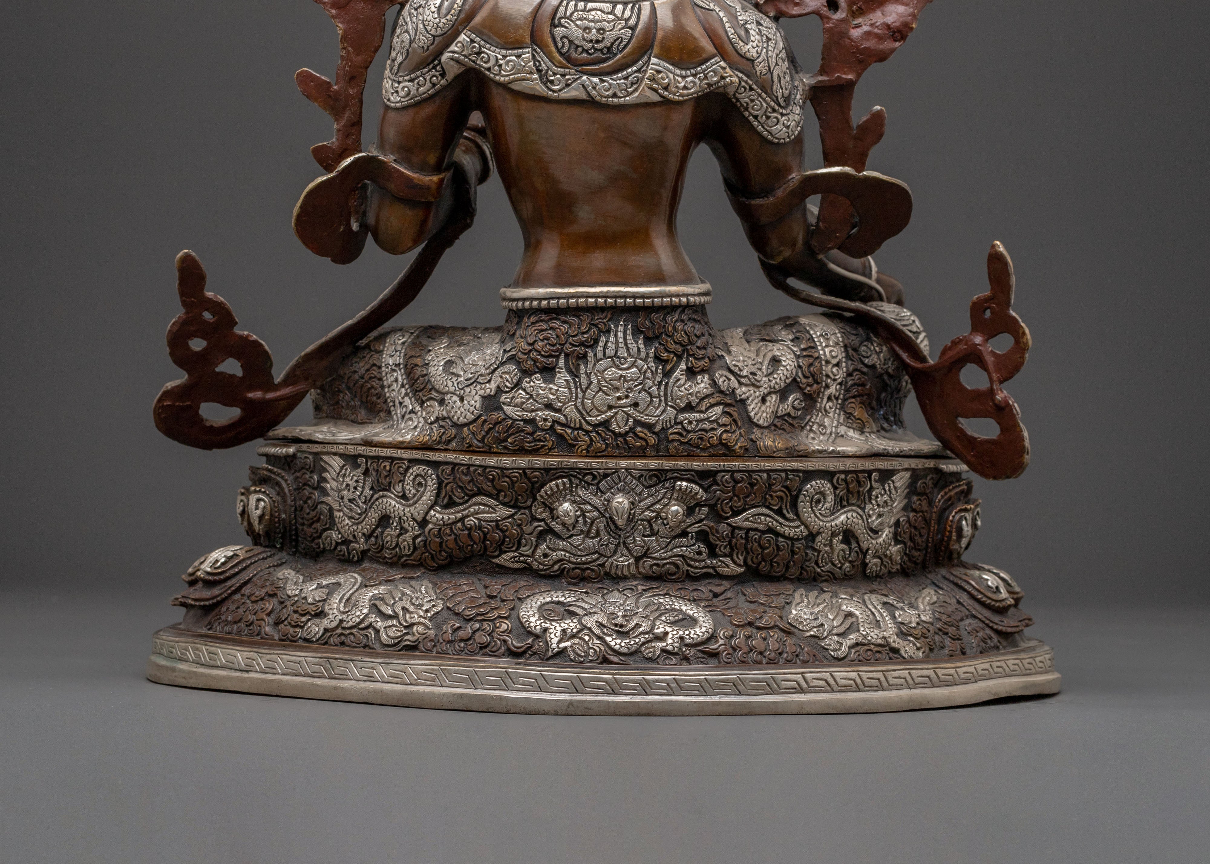 Mother Shyama Tara Divine Statue – Handcrafted Gilded Copper Art