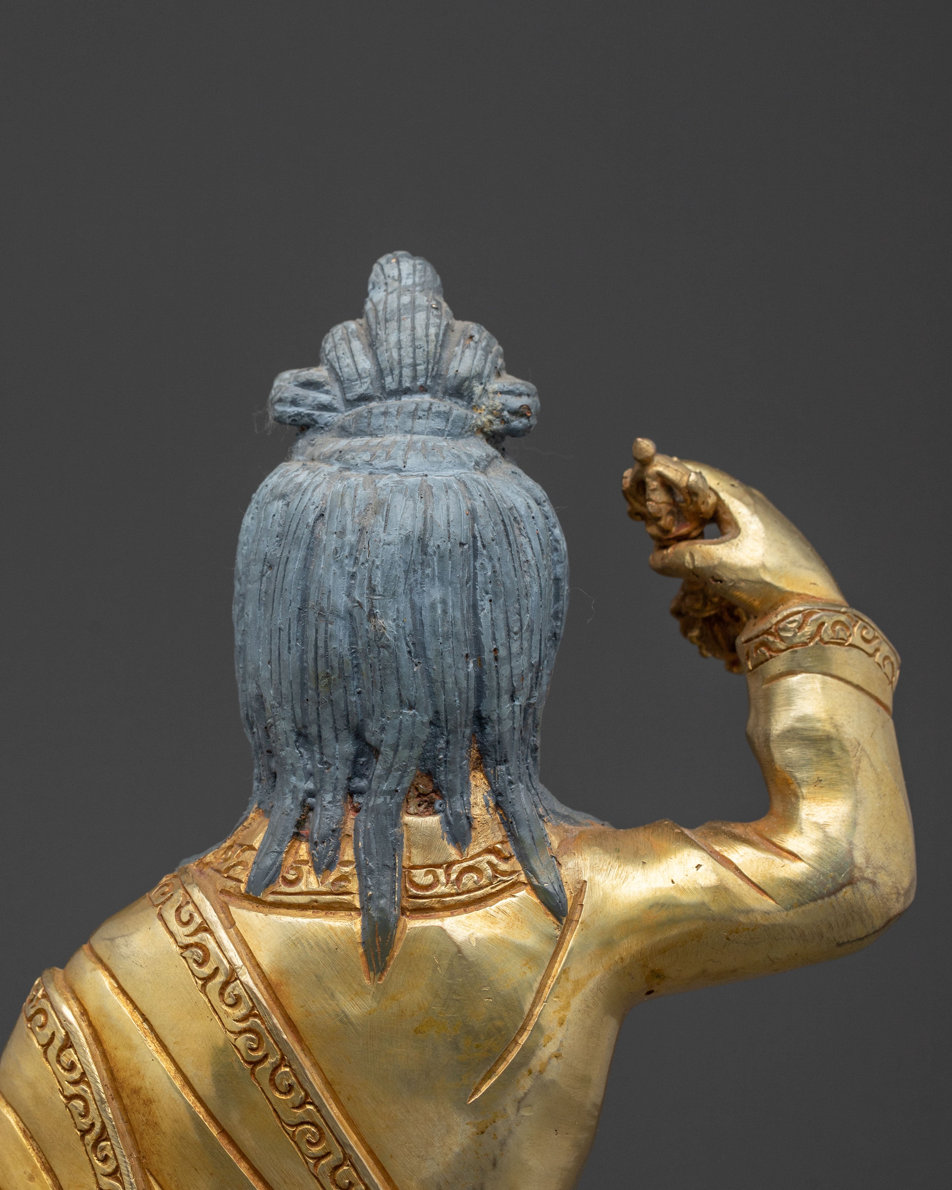 Handcrafted Dudjom Lingpa Statue – 24K Gold Gilded Statue