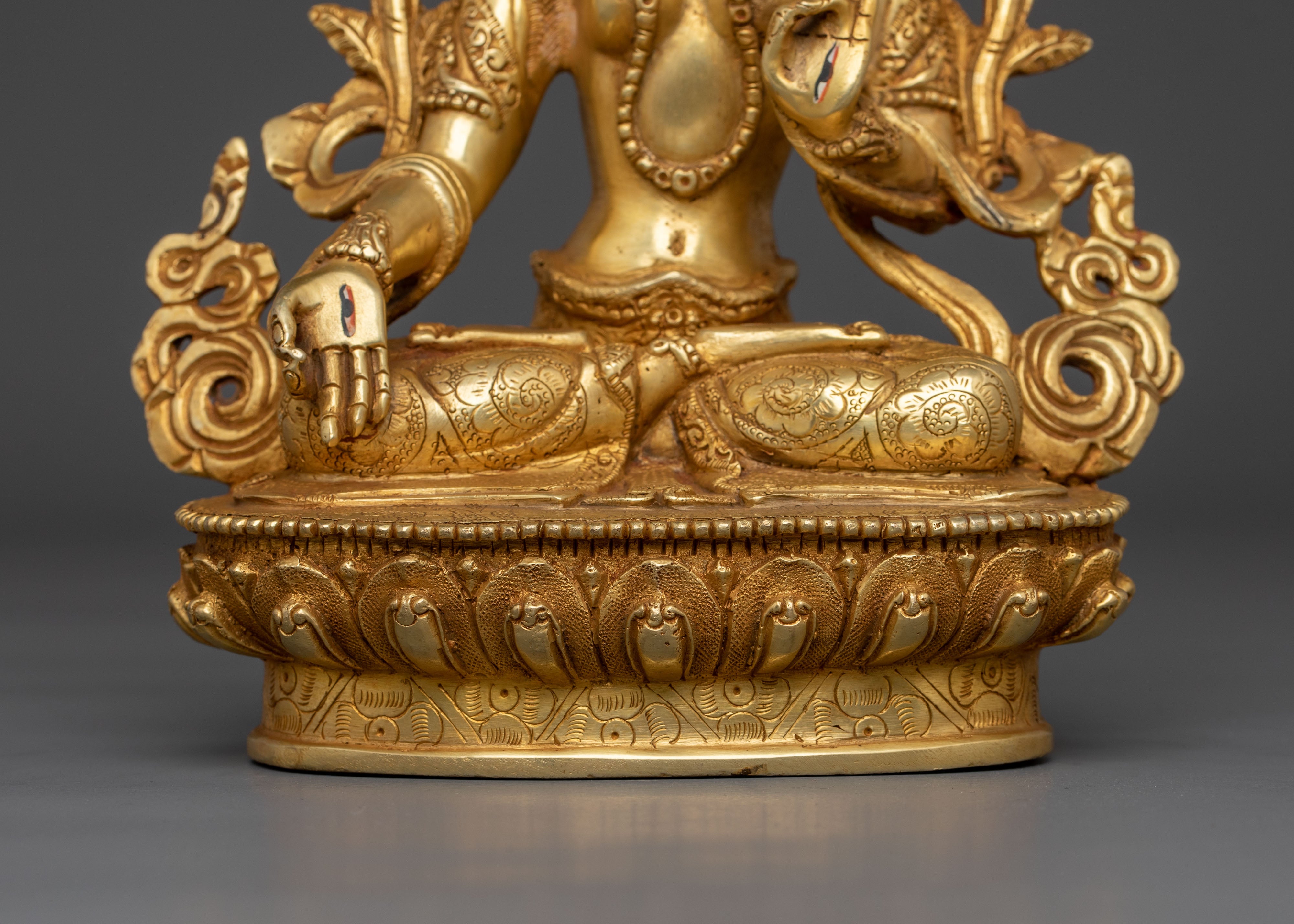 Handcrafted White Tara Statue | Tibetan Buddhist Goddess