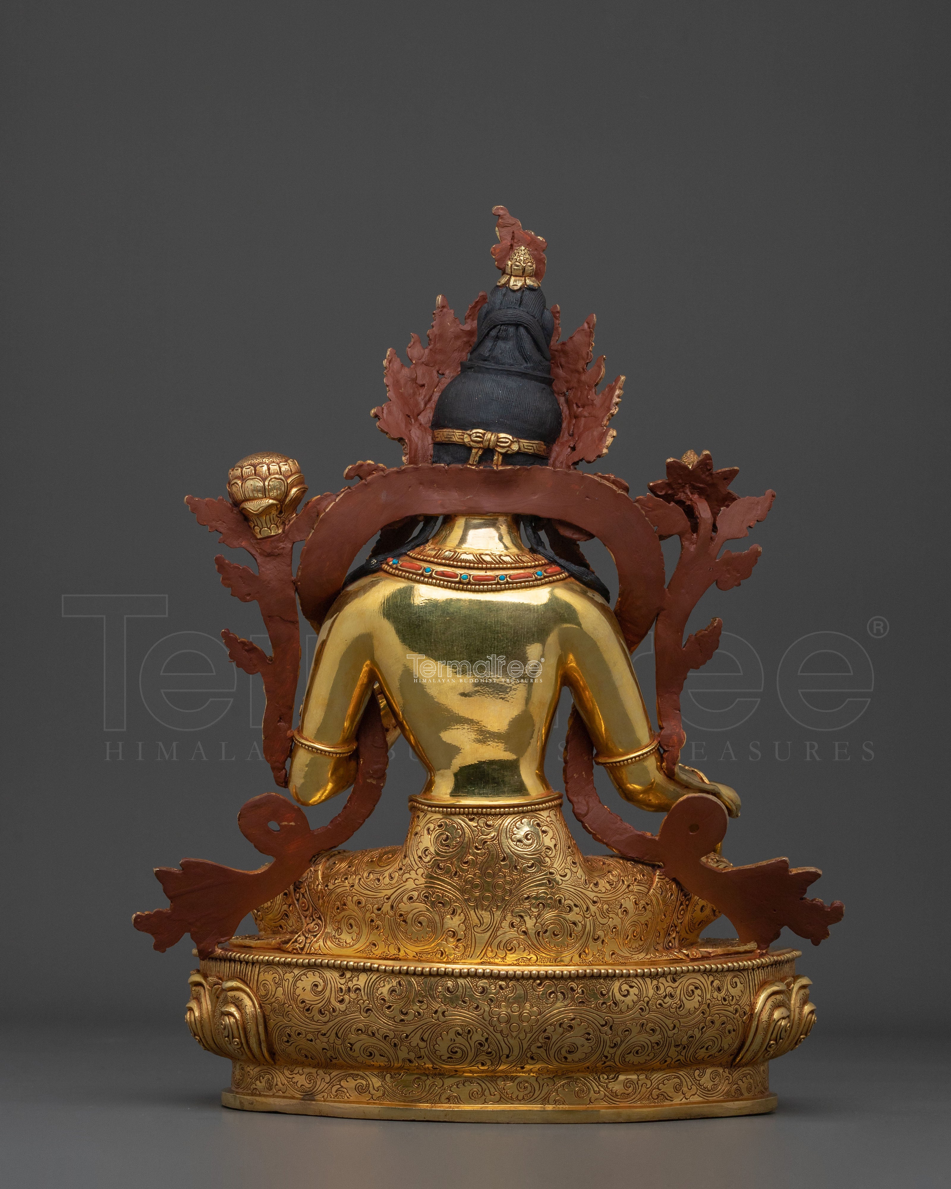 Green Tara 24K Gold Gilded Figurine | Buddhist Guardian