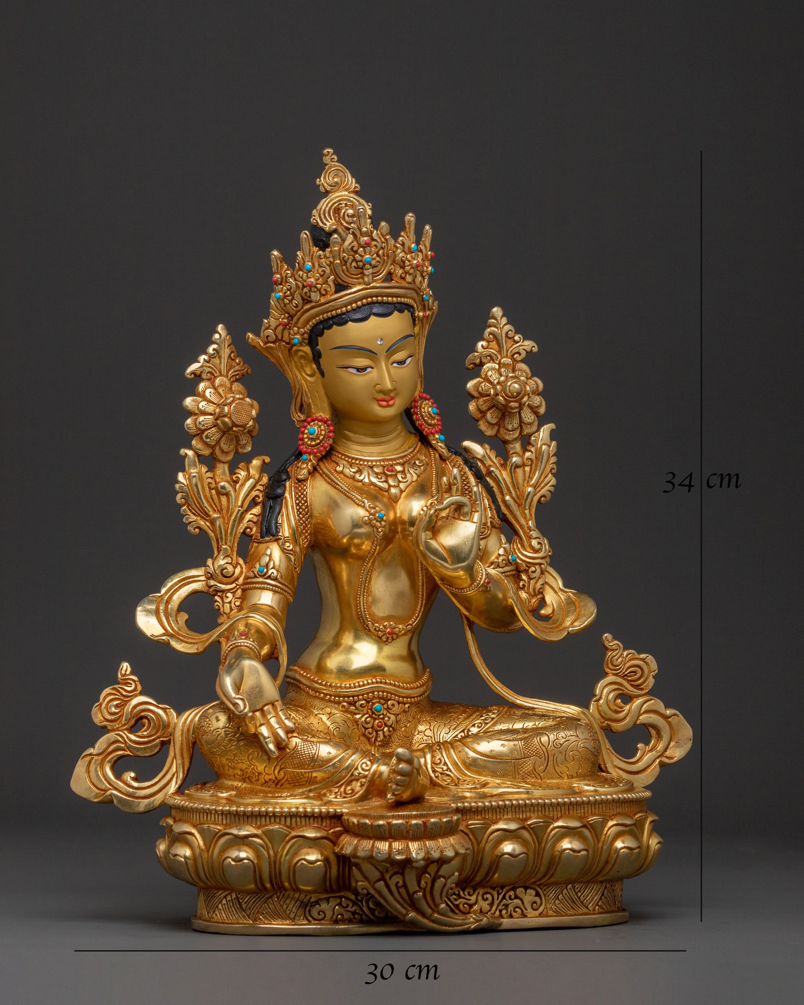 Green Tara Goddess Statue | Liberation Icon for Altar