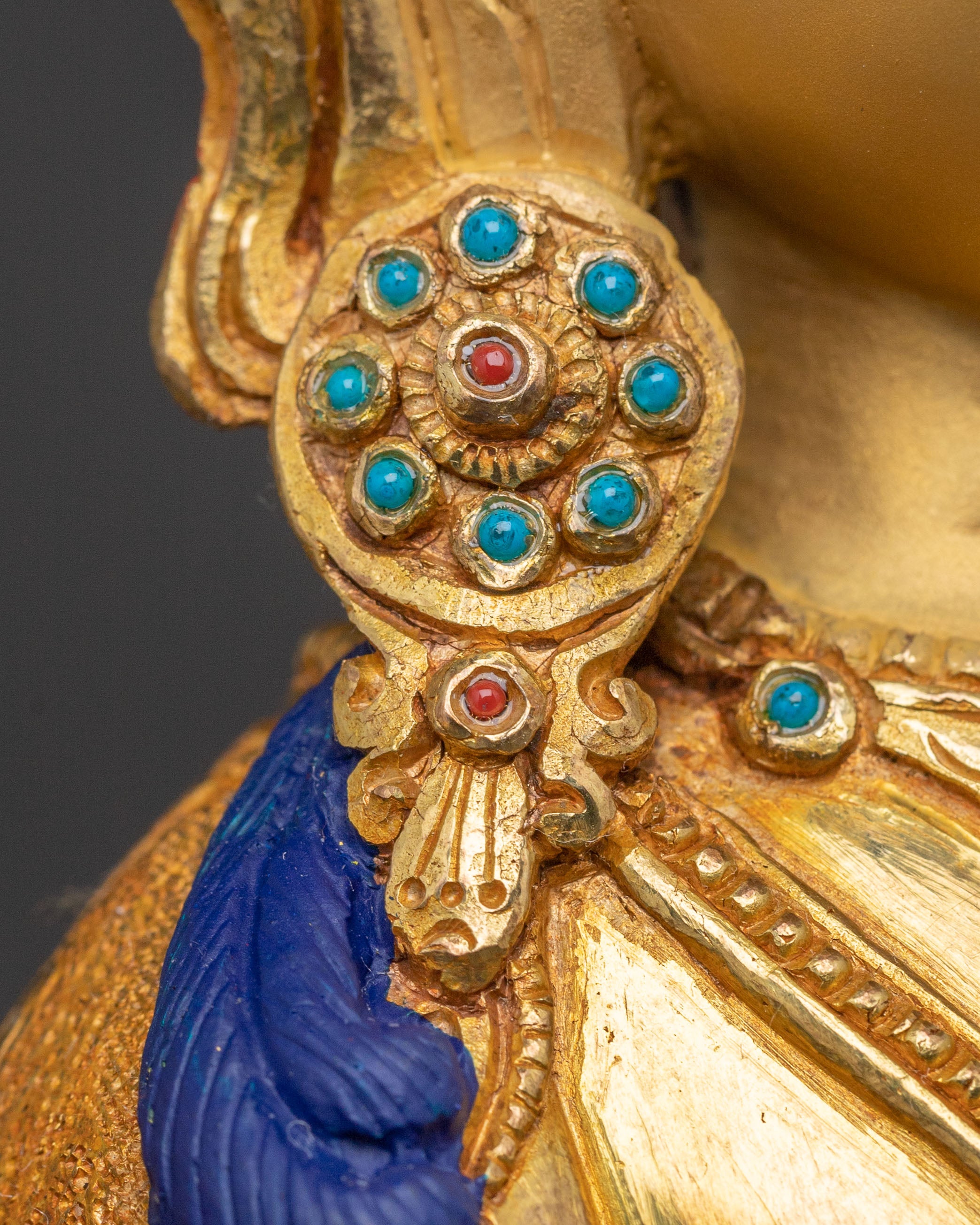 24K Gold Gilded Copper Statue of Chenrezig – Exquisite Nepali Art