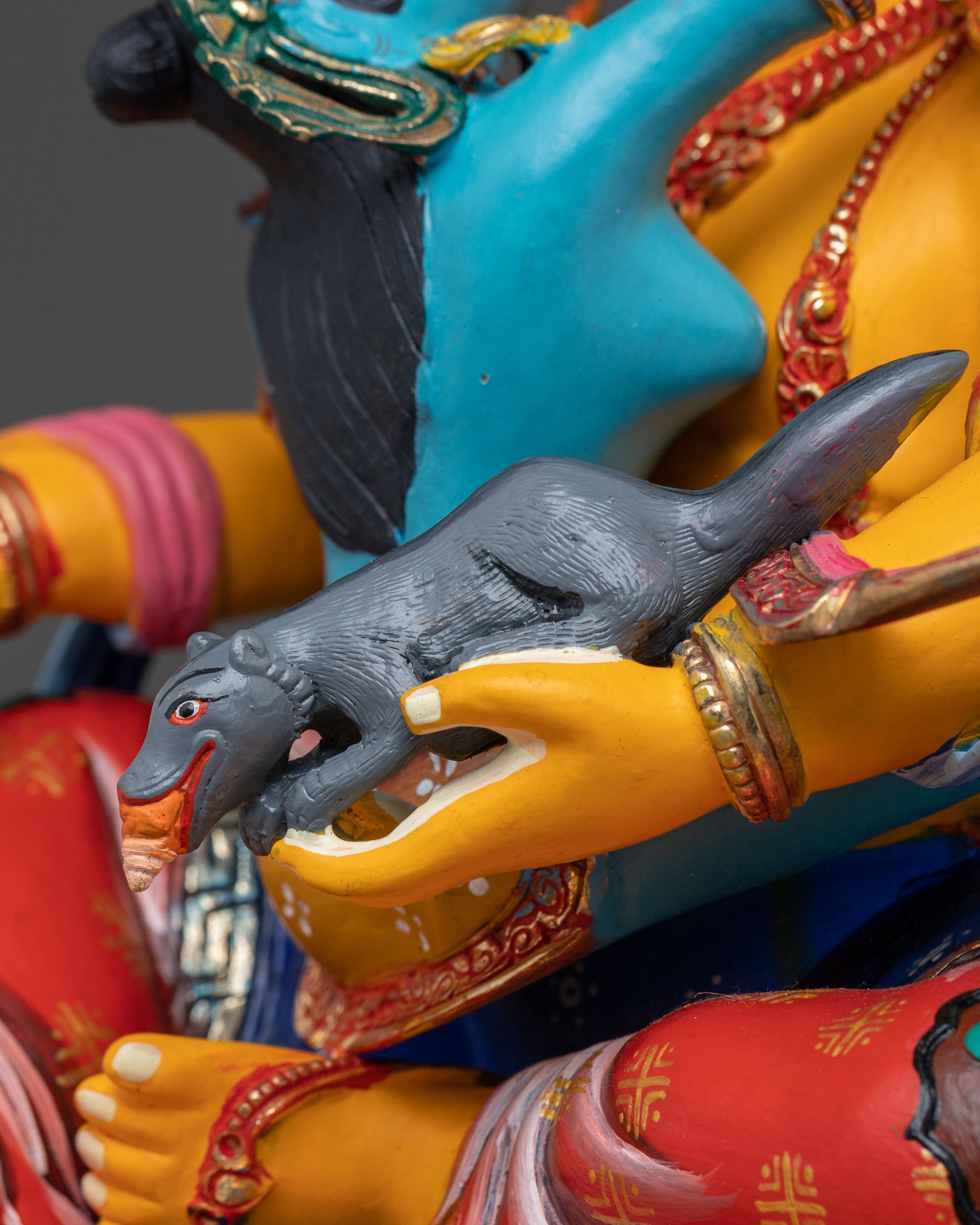 Green Dzambhala Sacred Idol | Buddhist Wealth Deity