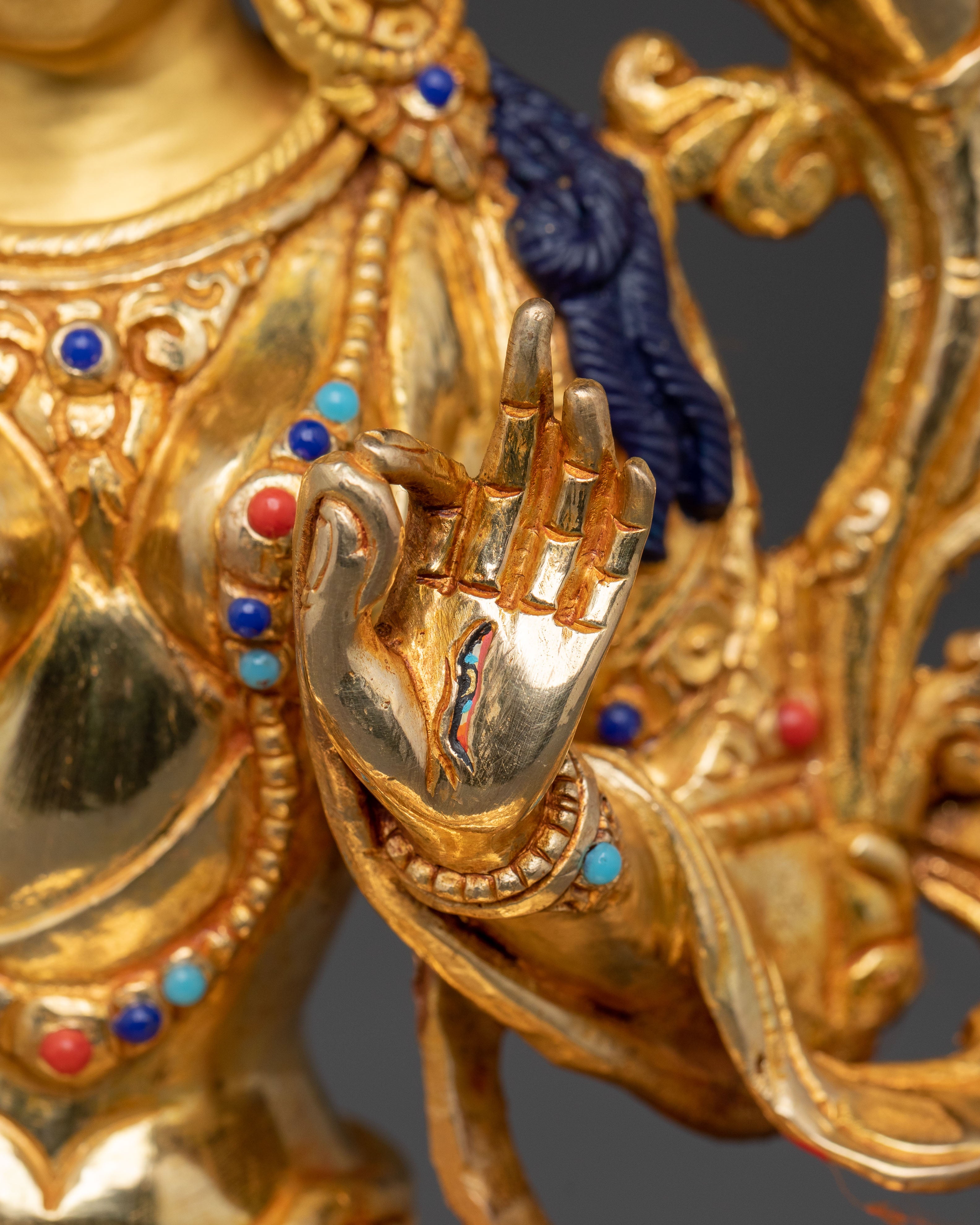 Golden White Tara Divine Statue – Serene Gilded Copper