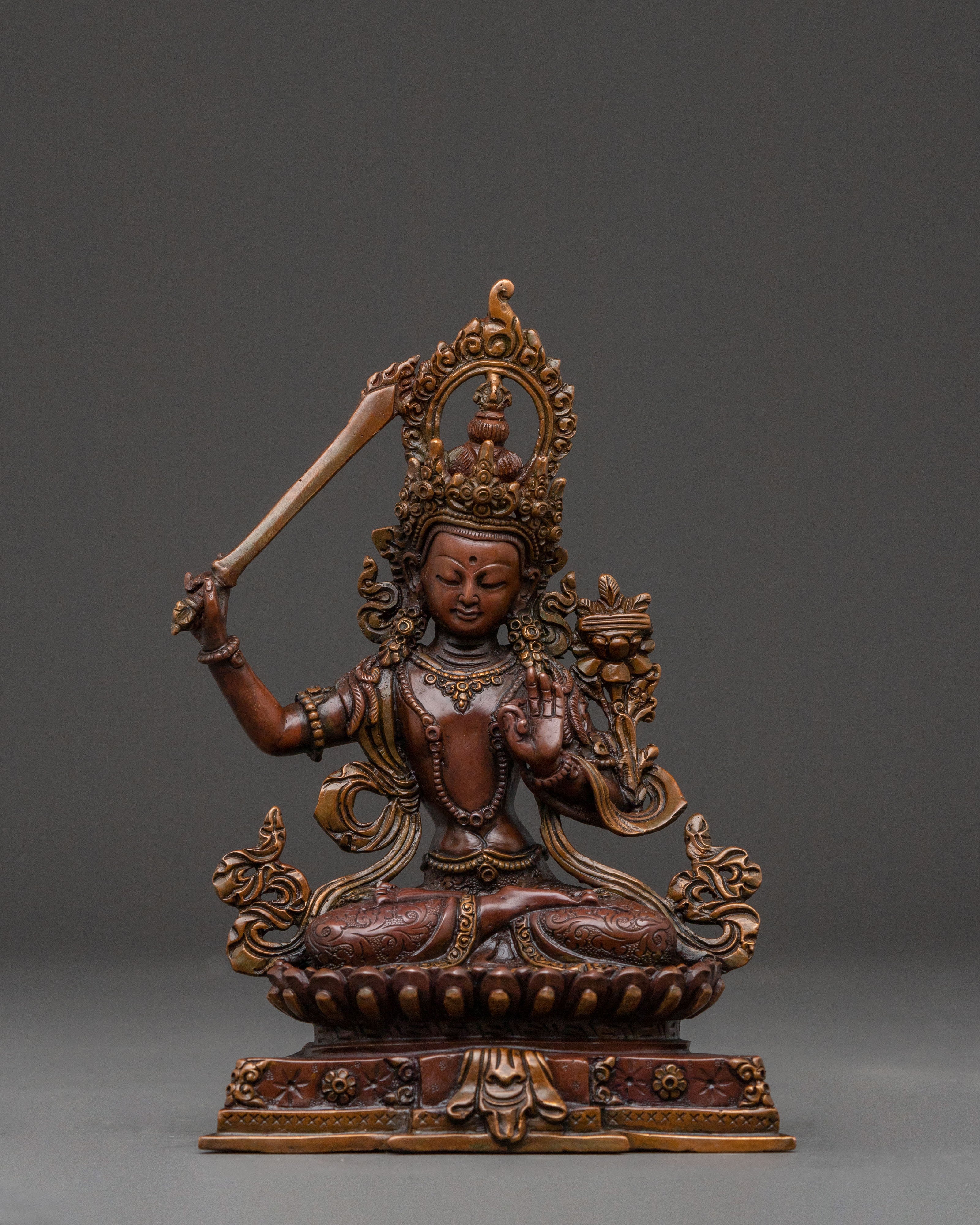 Six Bodhisattva Statue Set – Handcrafted Copper Set