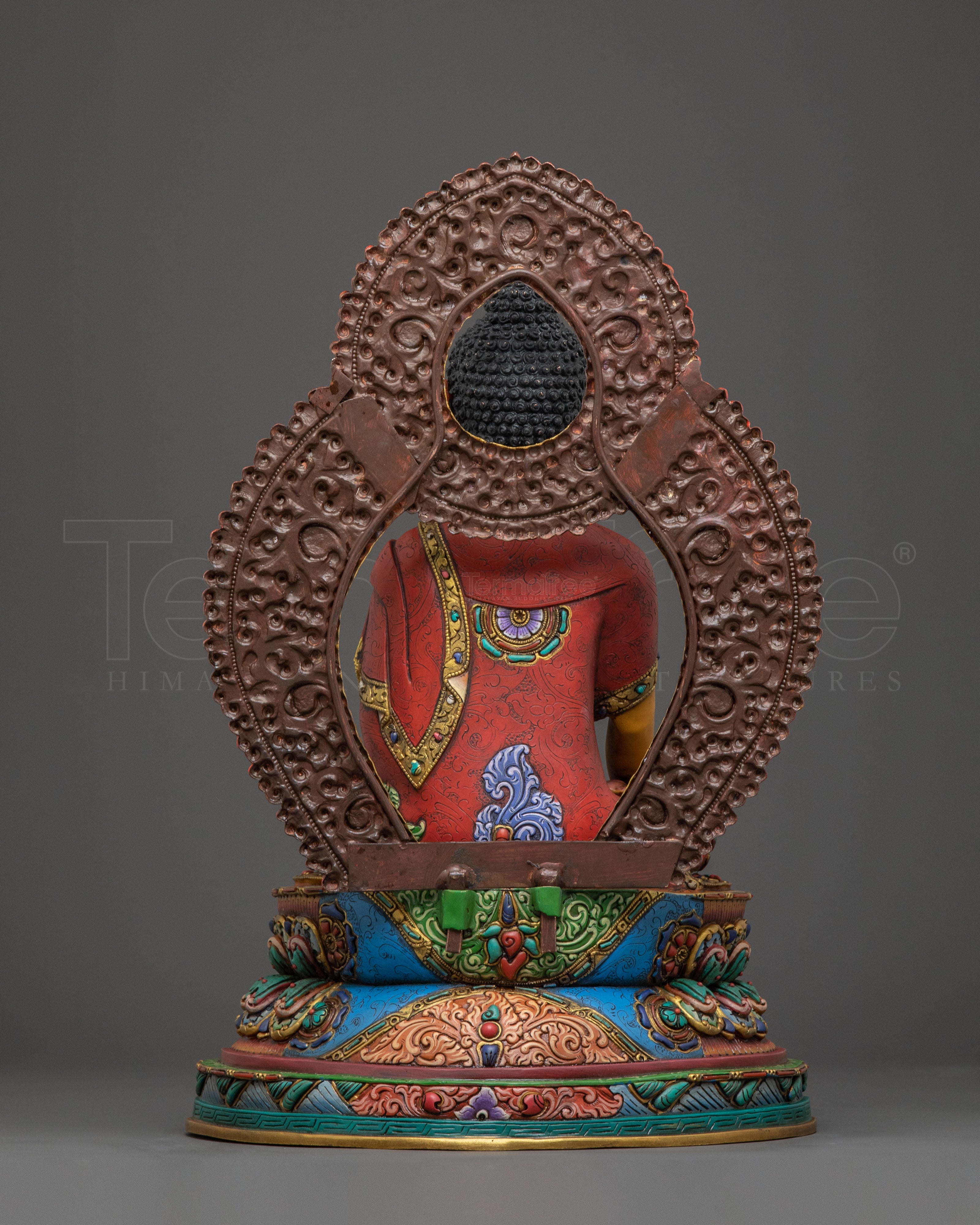 Handcrafted 5 Dhyani Buddha Statue Set – Art in Gilded Copper
