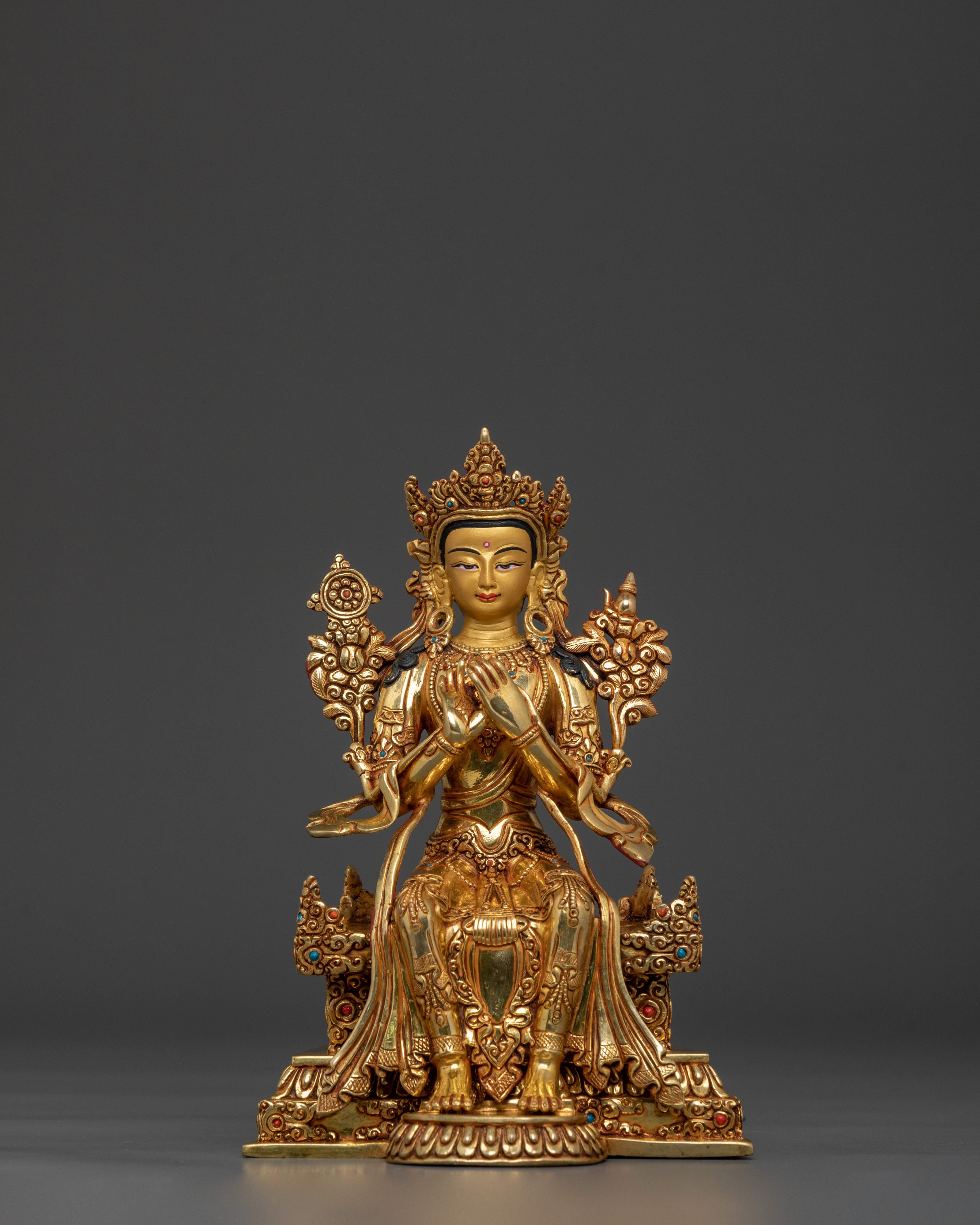 Future Buddha Maitreya Statue | Tibetan Buddhist Figurine
