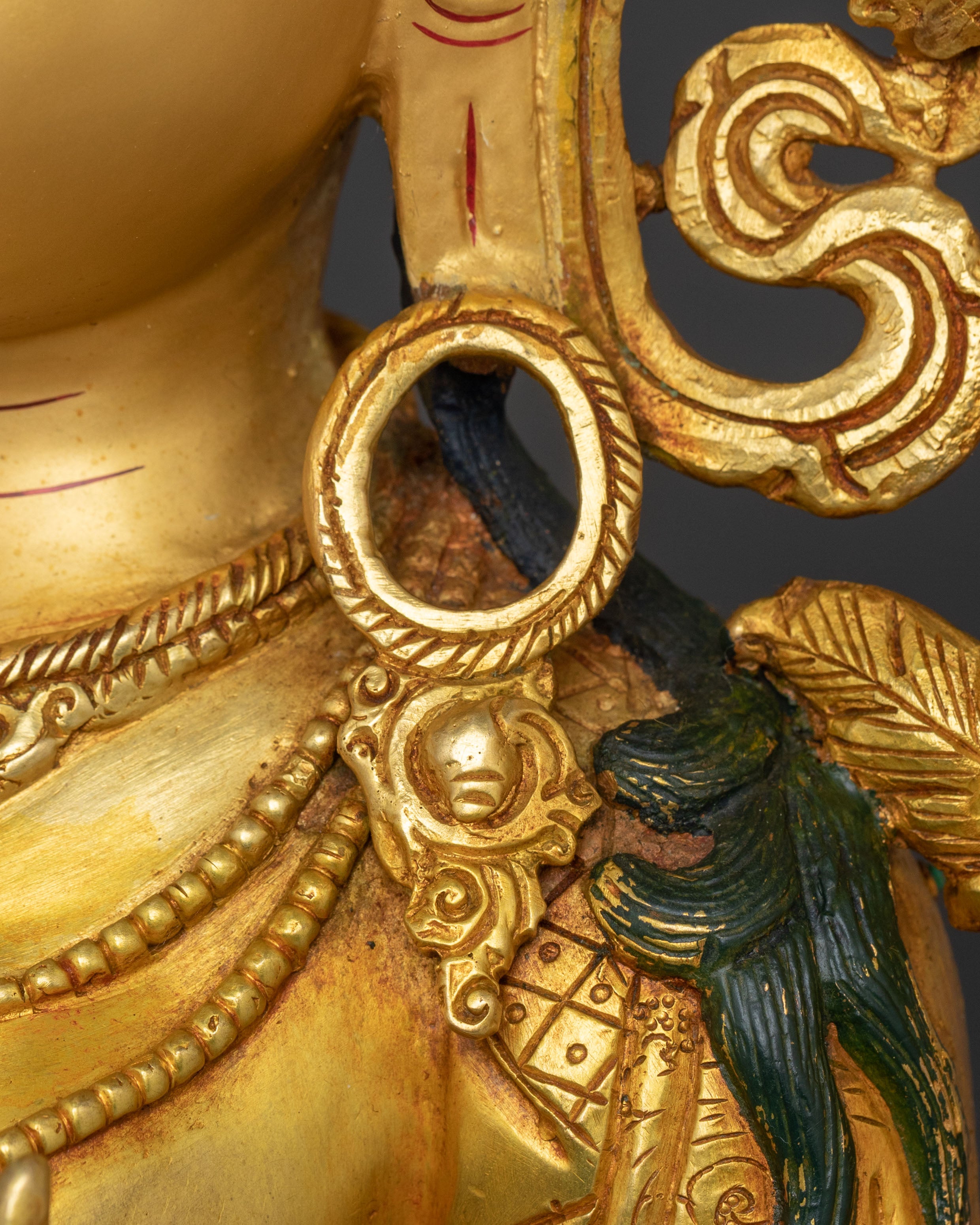 Green Tara Golden Statue | Spiritual Guardian