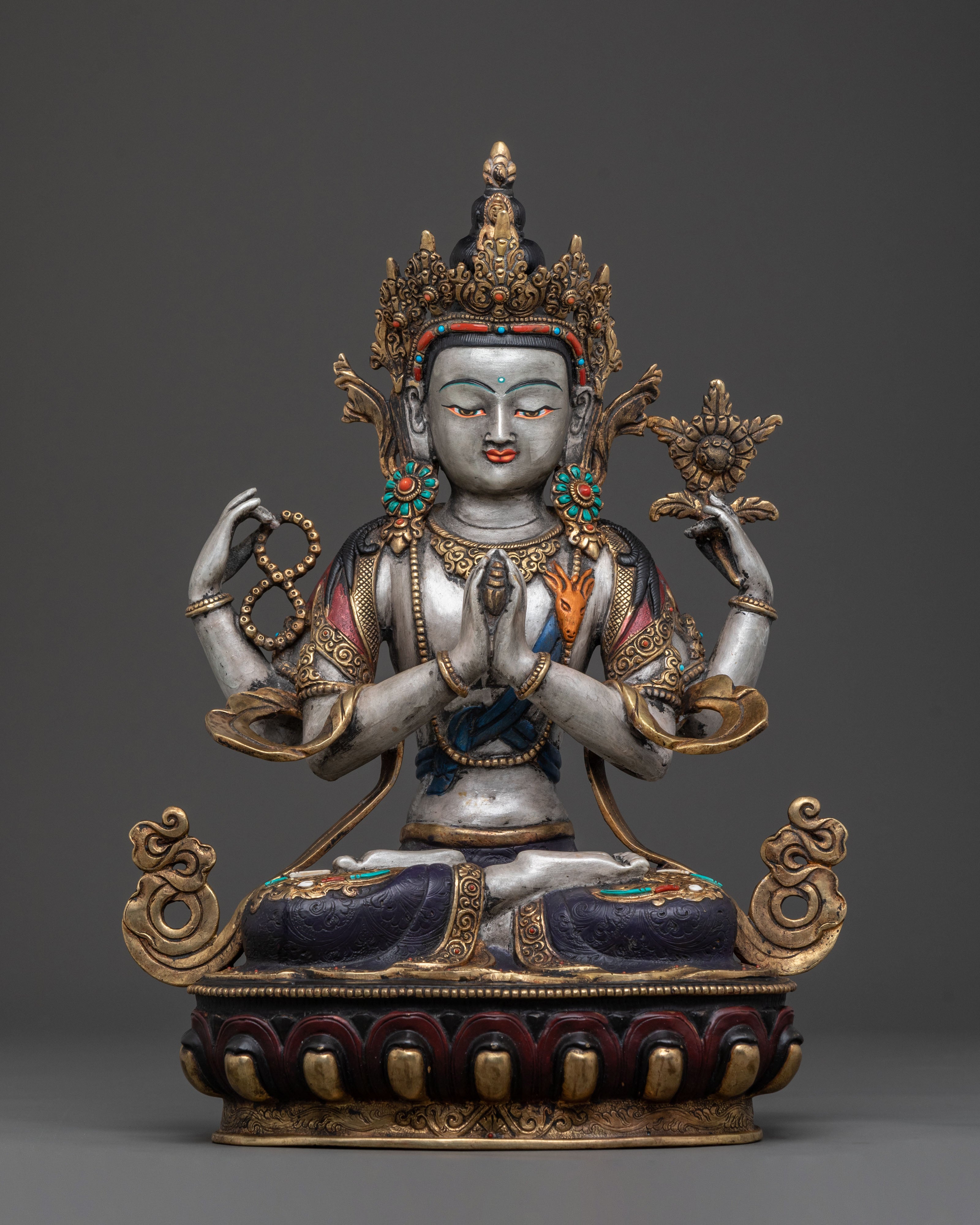 5 Bodhisattva Divine Statue Set | Five Wisdom & Compassion Deities