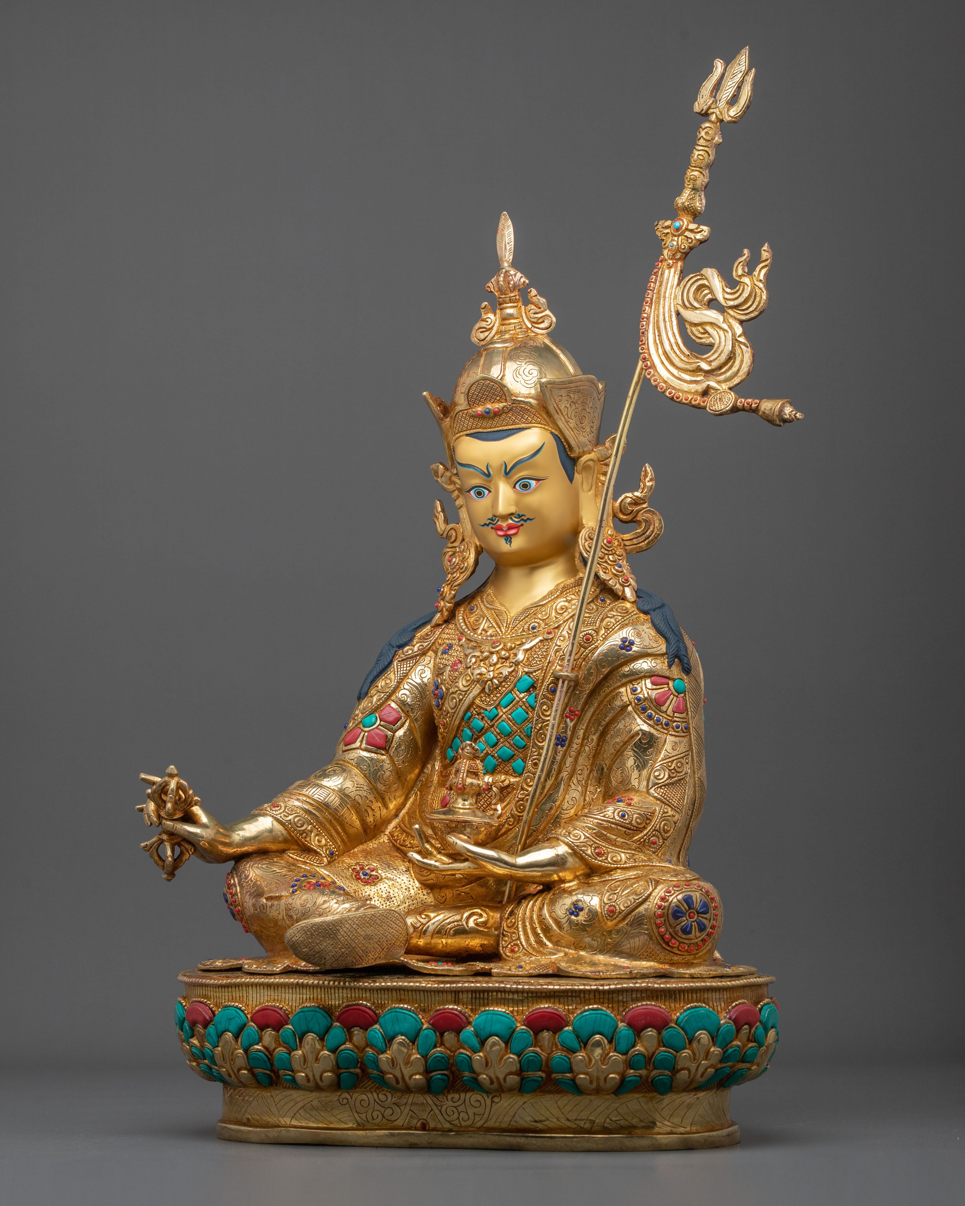 Padmasambhava Sacred Sculpture: Buddhist Decor