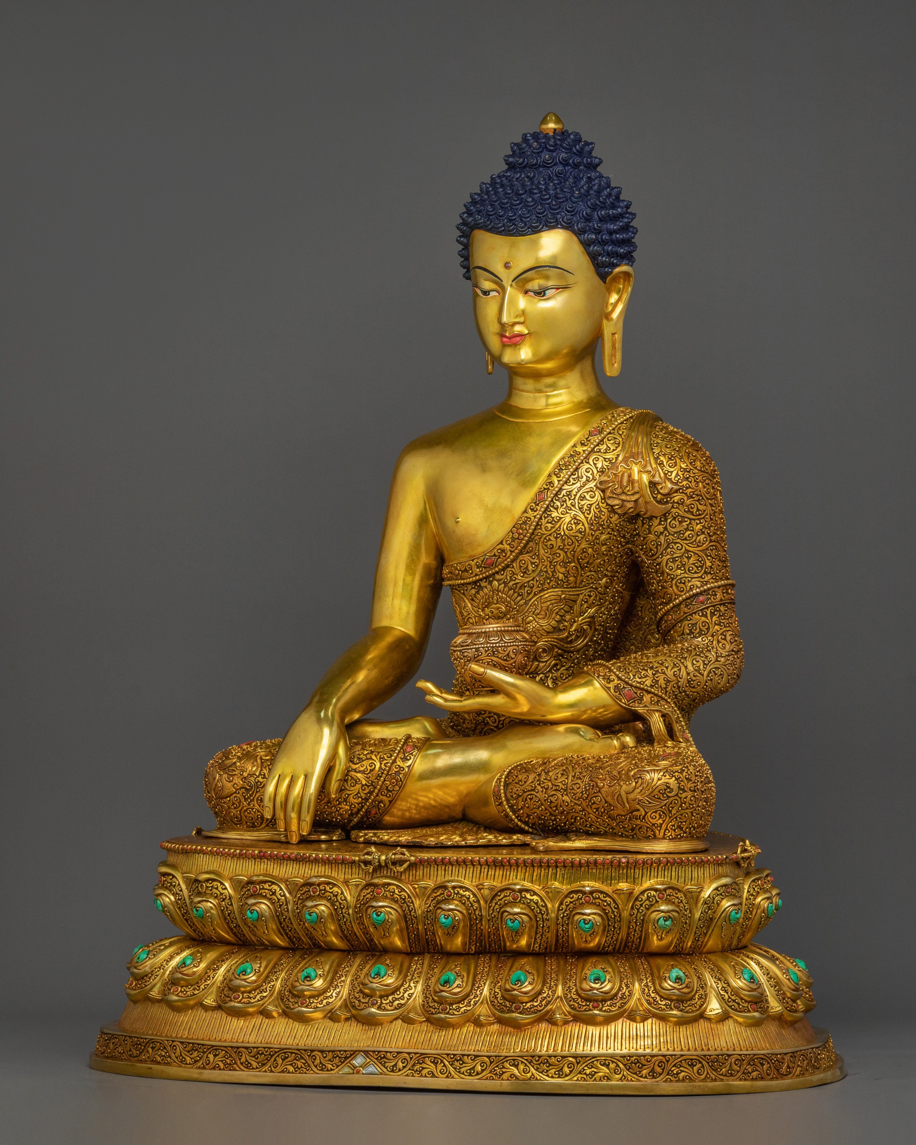Shakyamuni Buddha Golden Statue for Buddhist Shrine