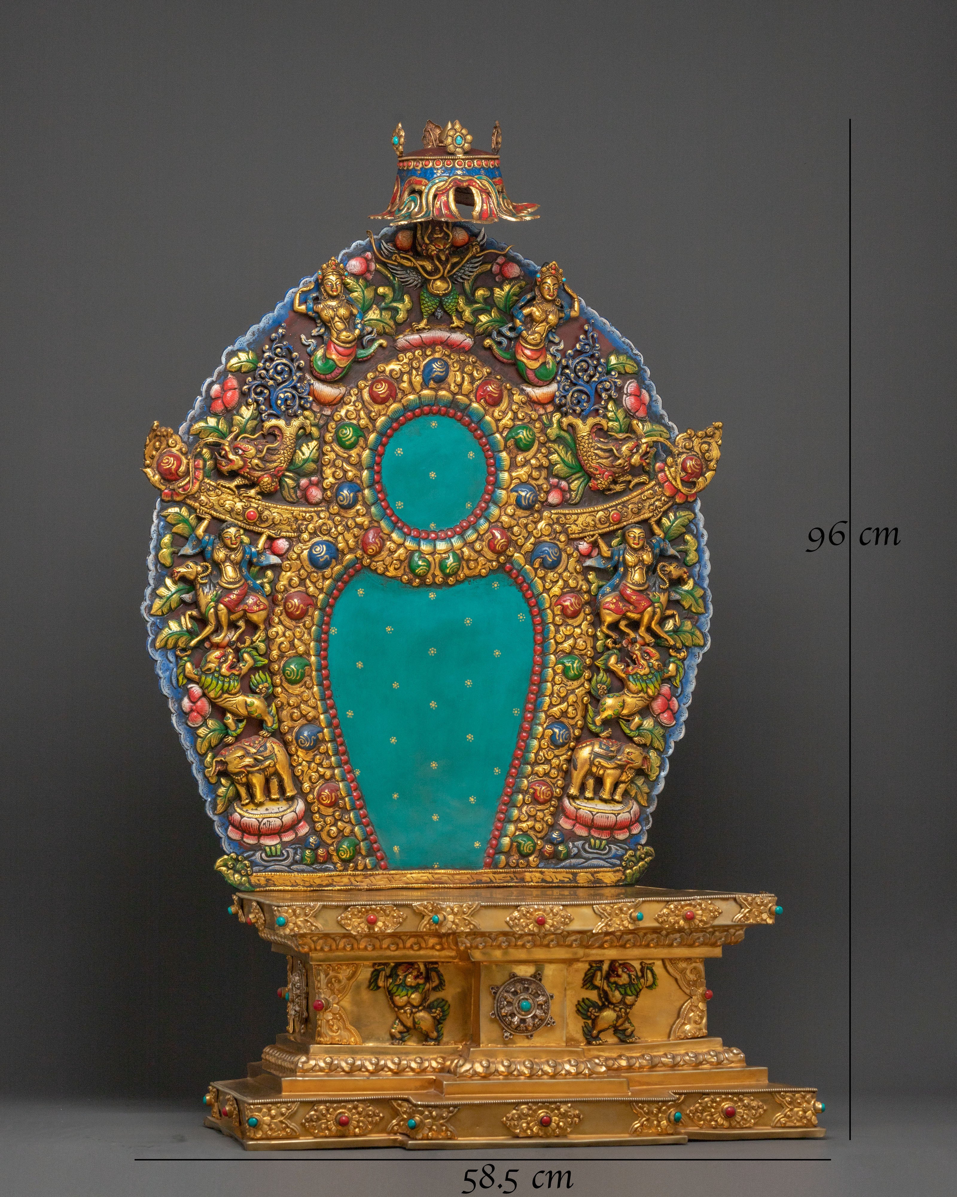 Sacred Throne: 24K Gold Gilded Art