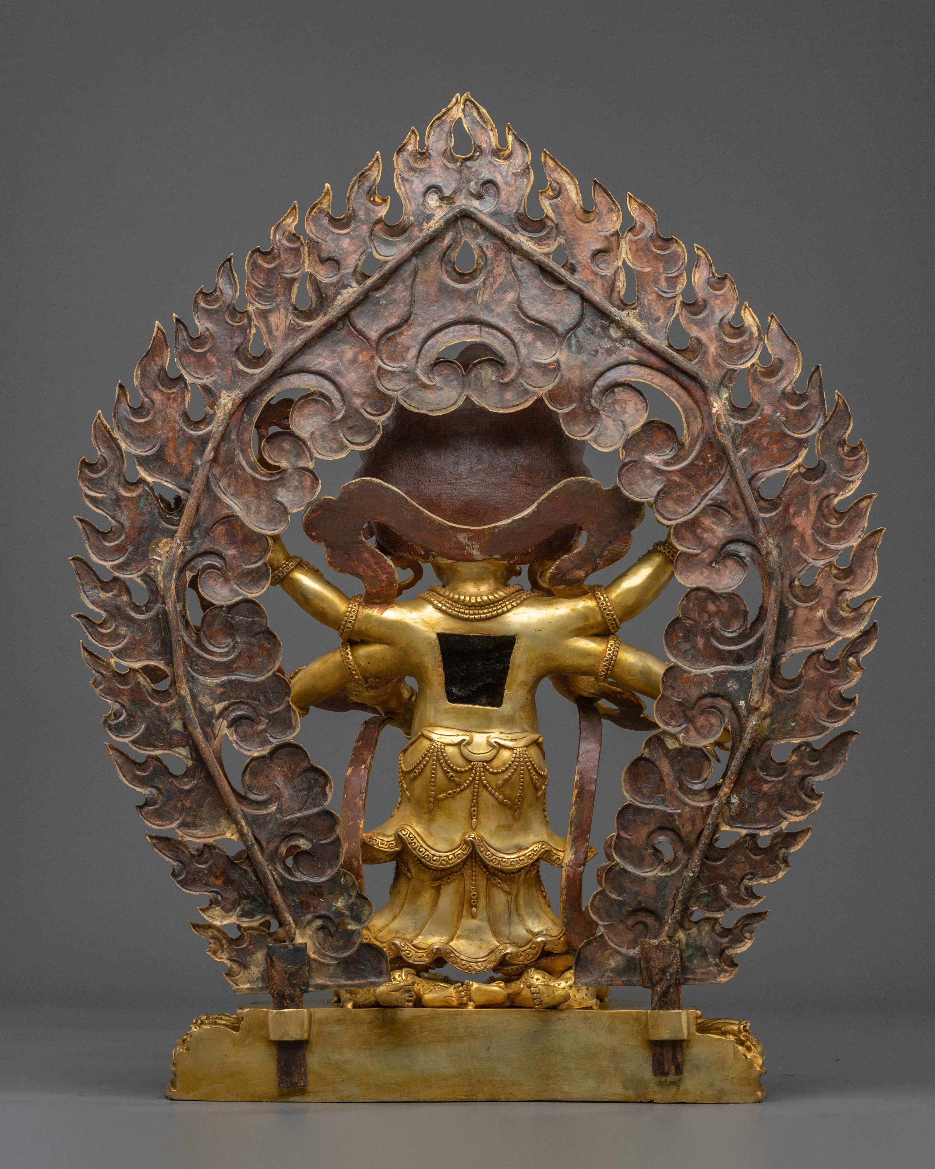 White Mahakala Sculpture | Tibetan Buddhist Protector