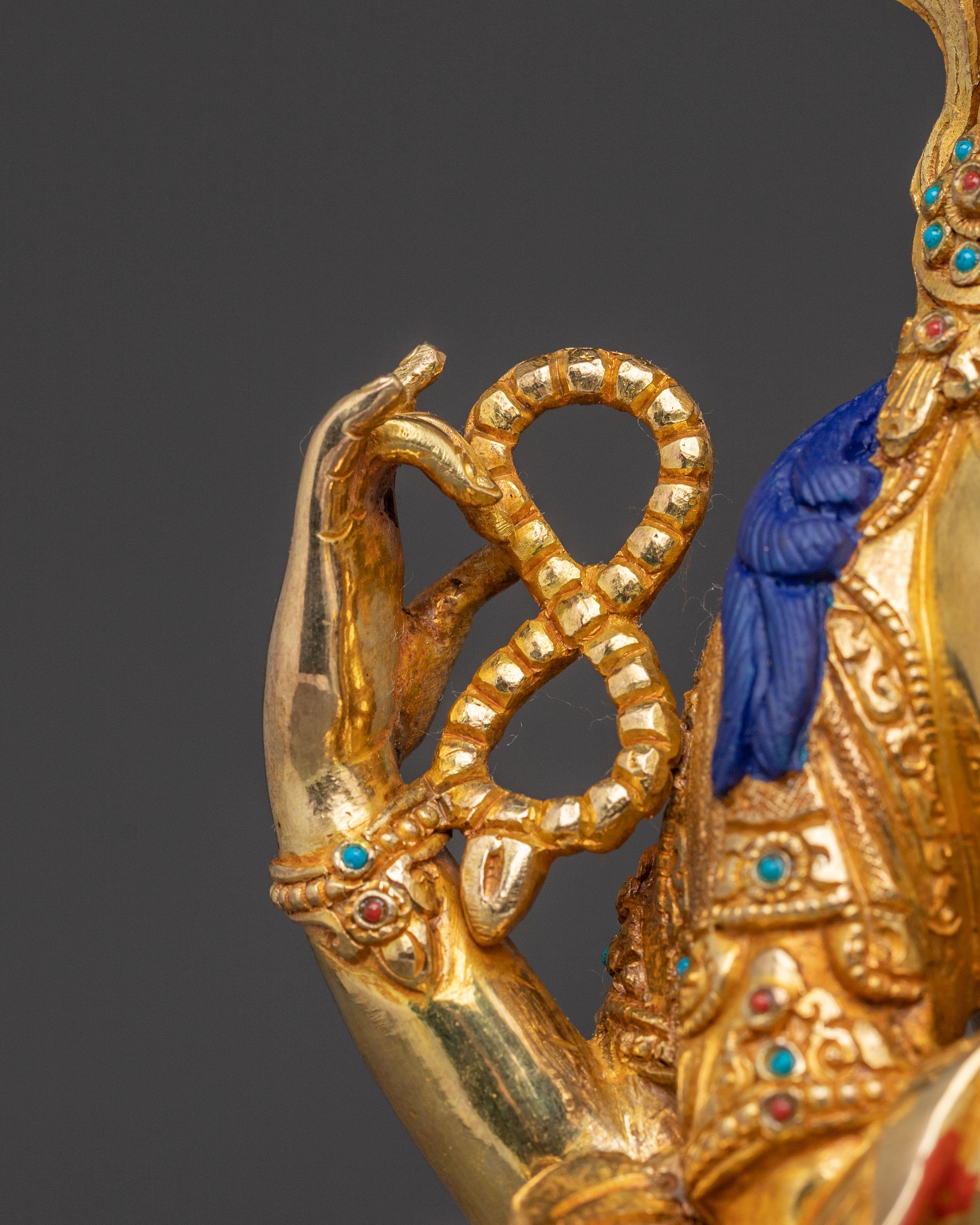 24K Gold Gilded Copper Statue of Chenrezig – Exquisite Nepali Art