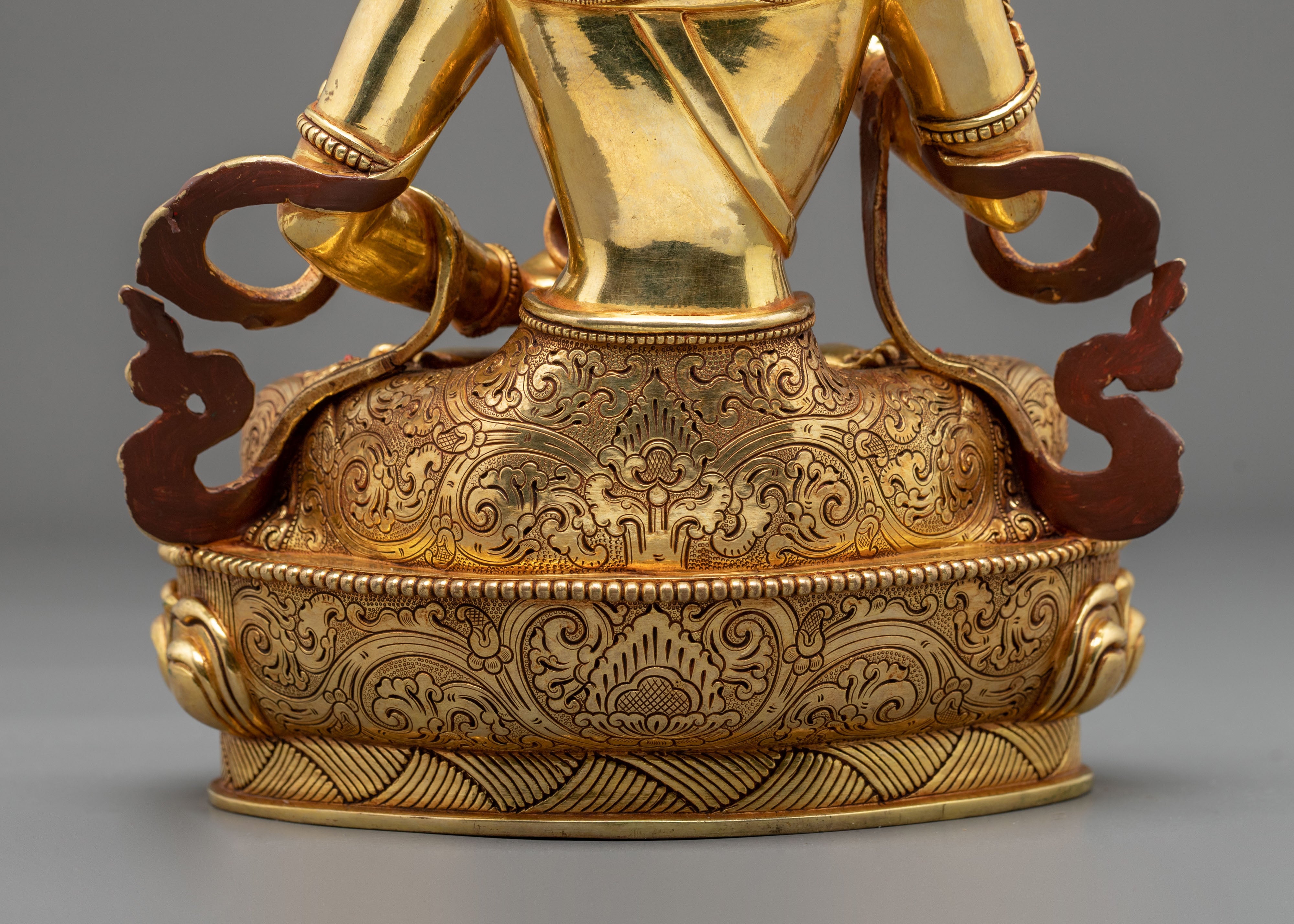 Vajrasattva Sculpture | 24K Gold Gilded Deity Figurine