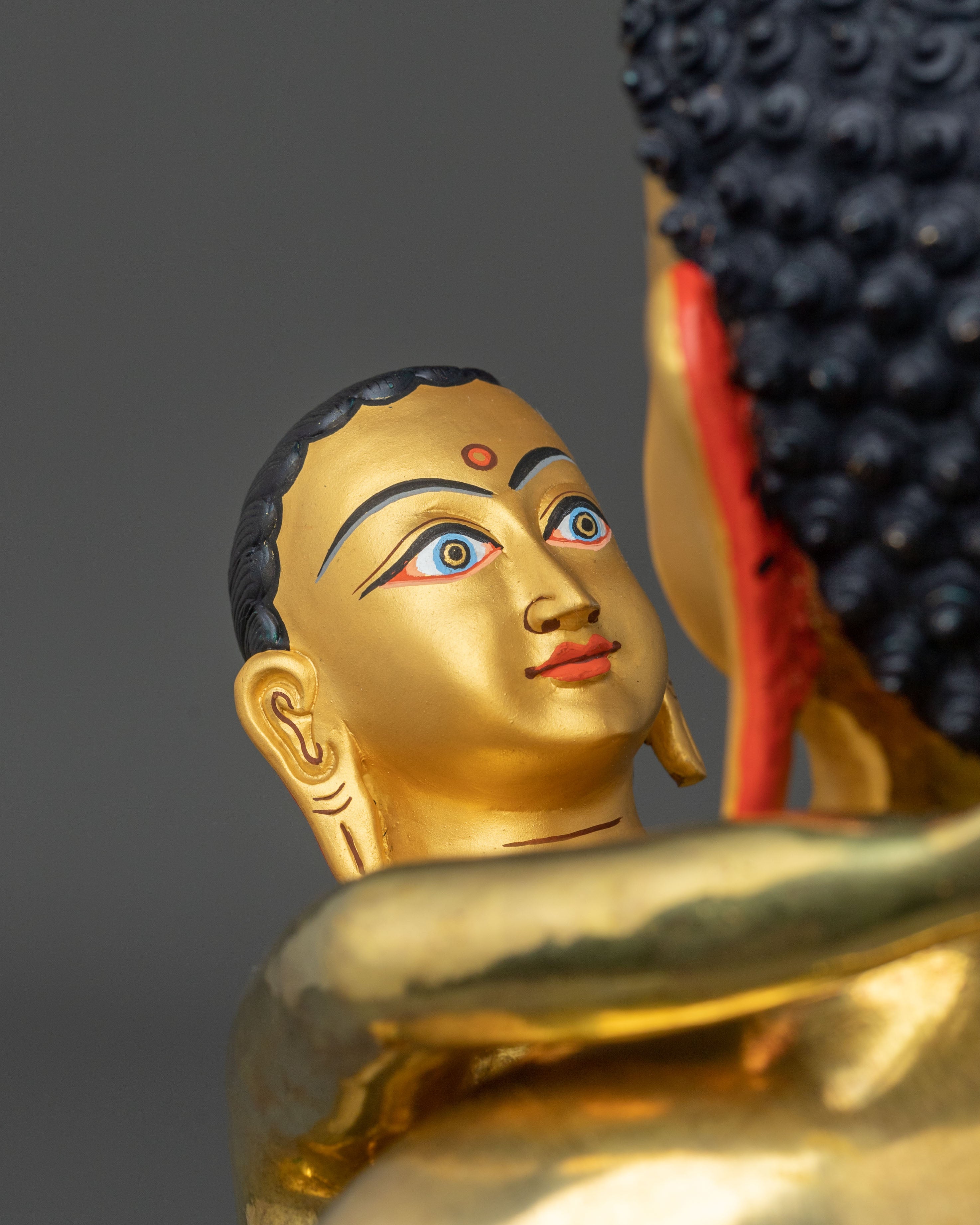 Samantabhadra Statue with Consort | 24K Gilded Copper Figurine