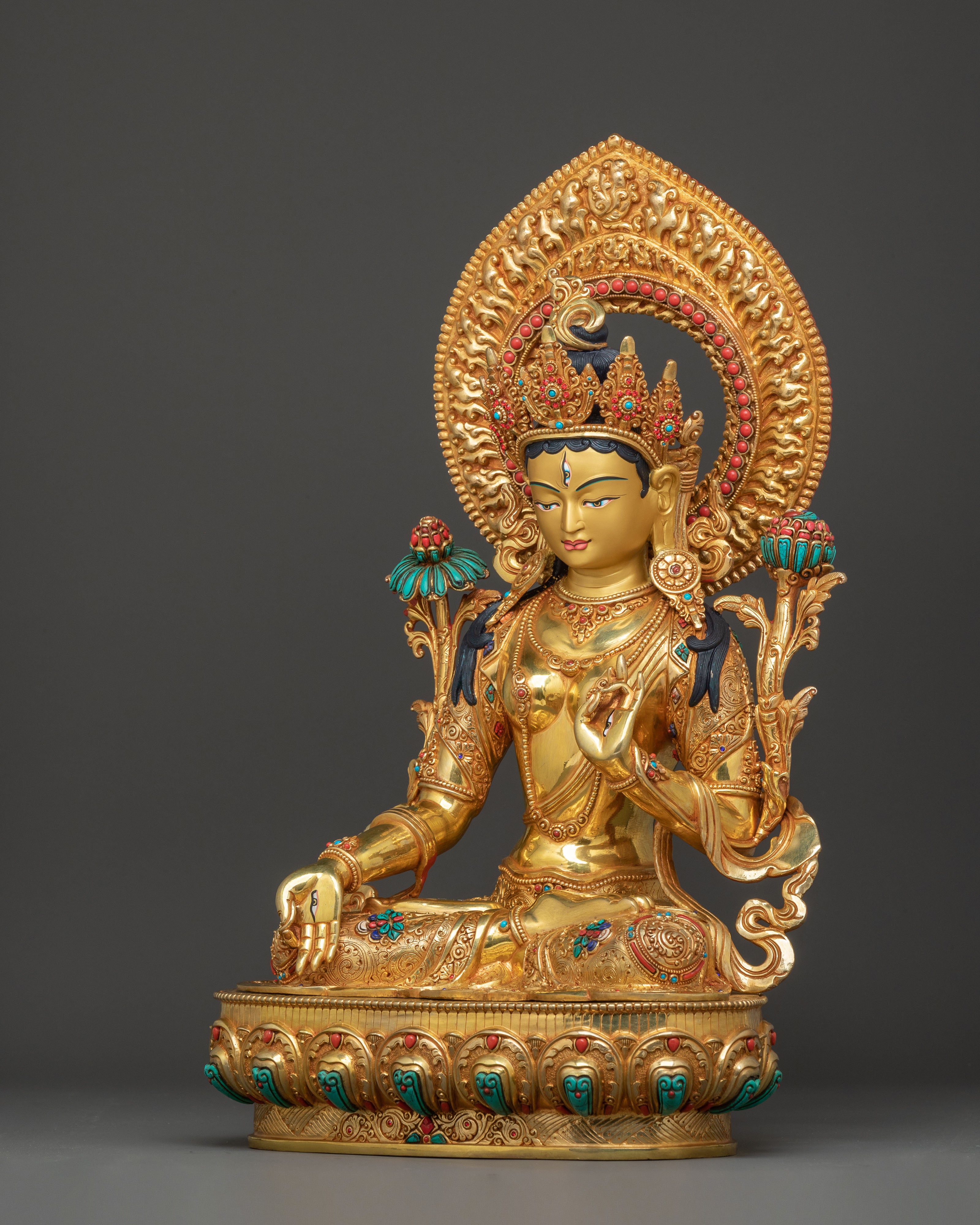 Peaceful White Tara Buddha Statue | Masterpiece Deity