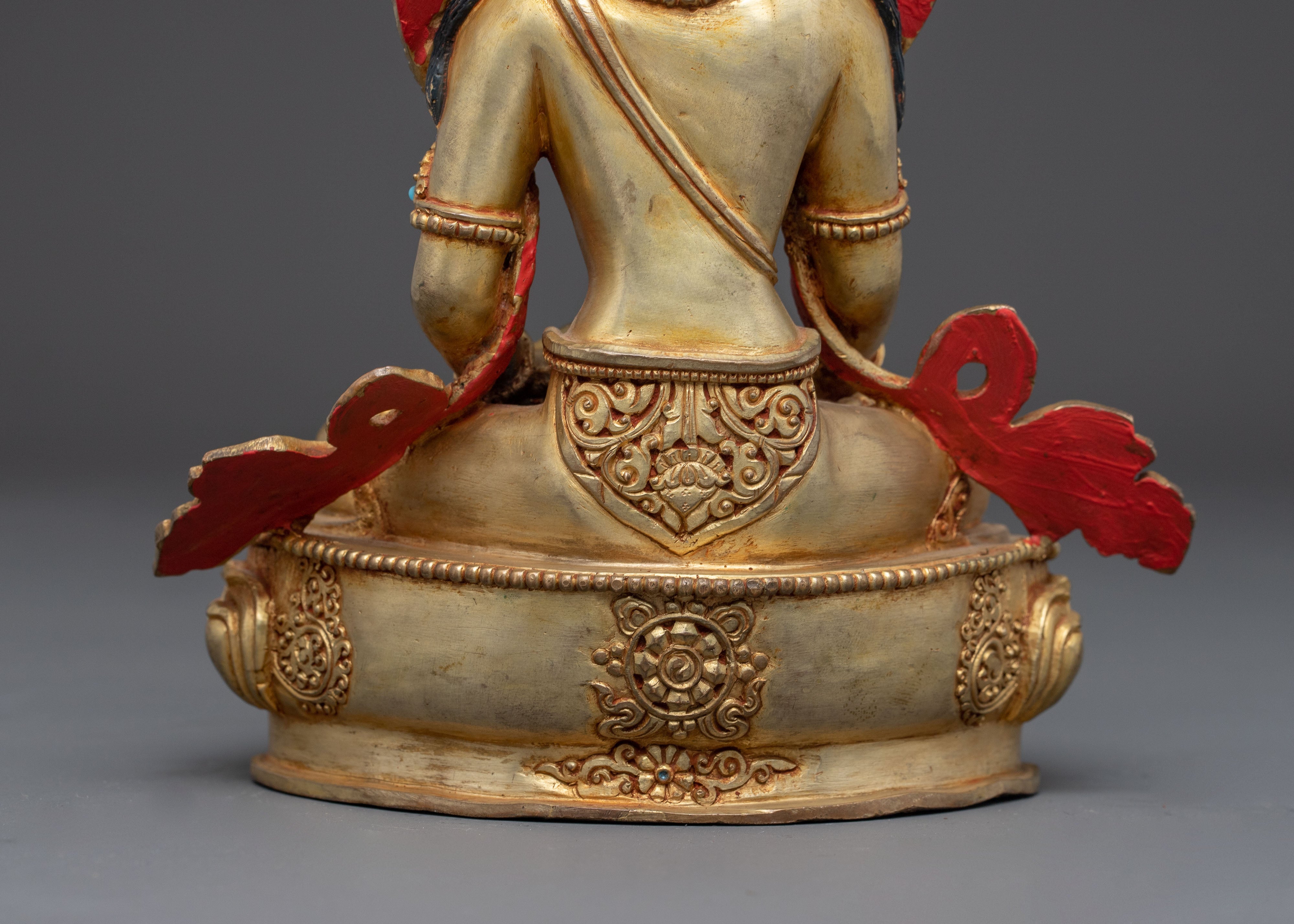 Handcrafted Mitupa Buddha Statue | Gold Gilded Tibetan Spiritual Art