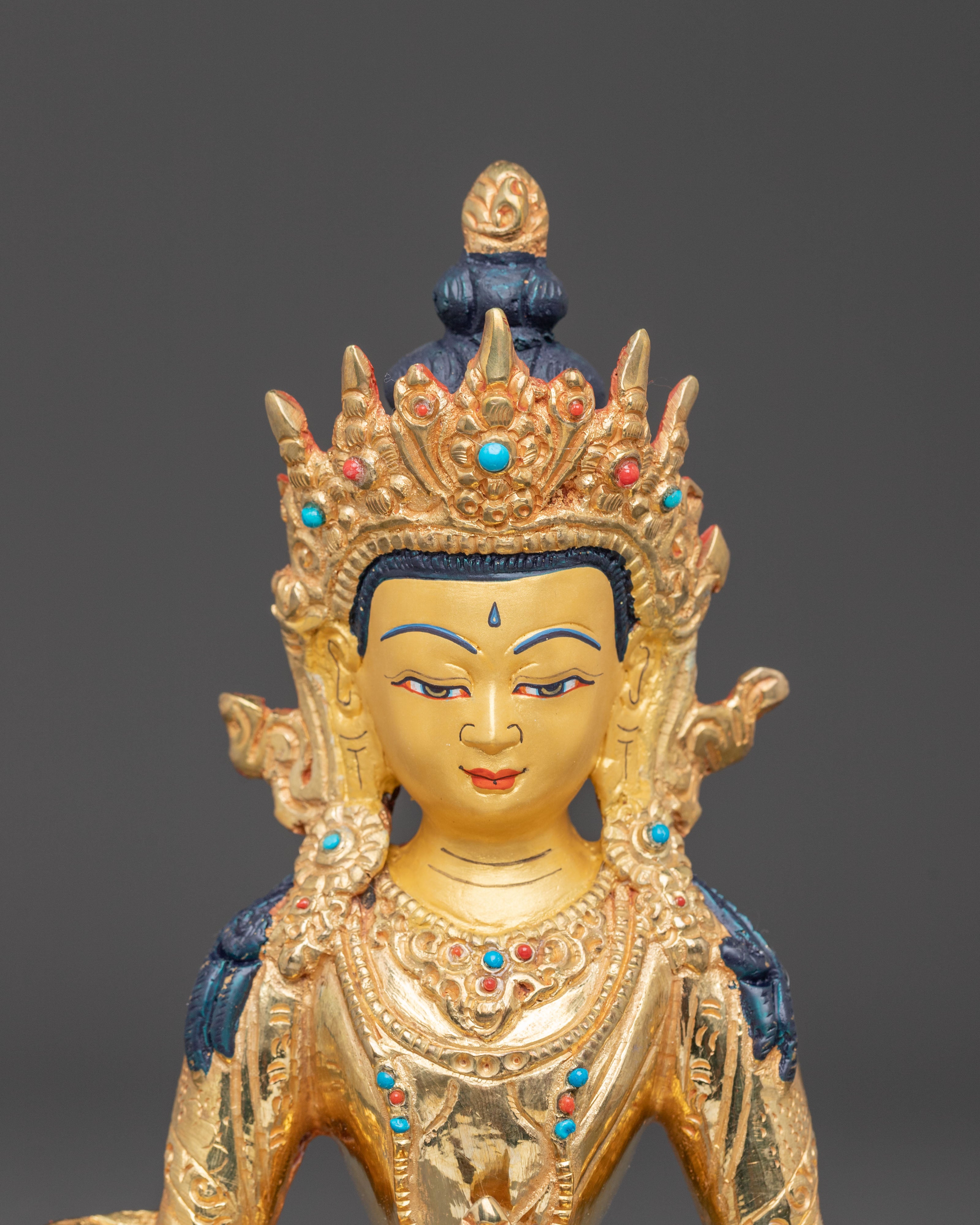 Amitayus Copper Handcrafted Statue | Boundless Light Buddha