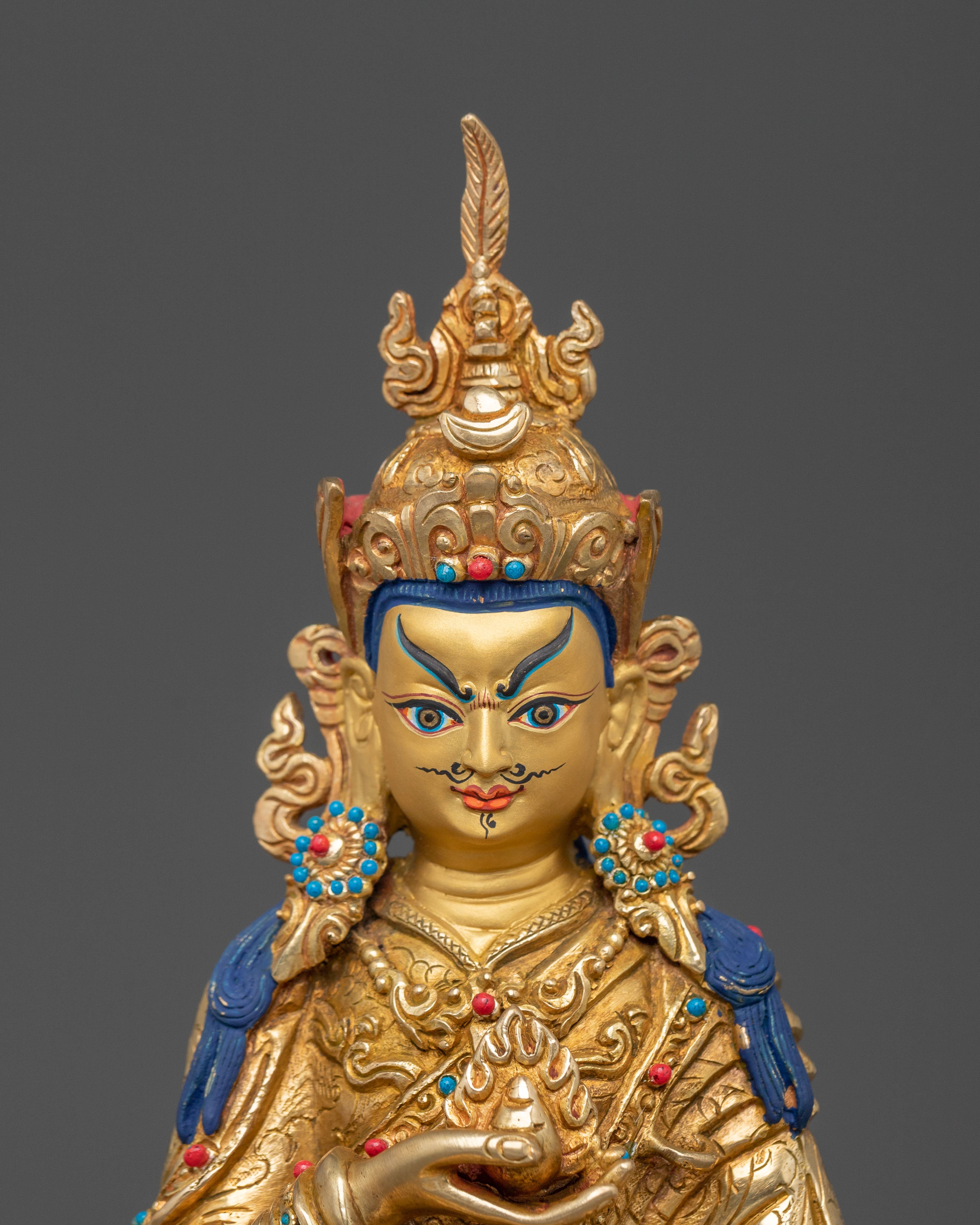 Guru Norla Buddhist Figurine with 24K Gold Gilding