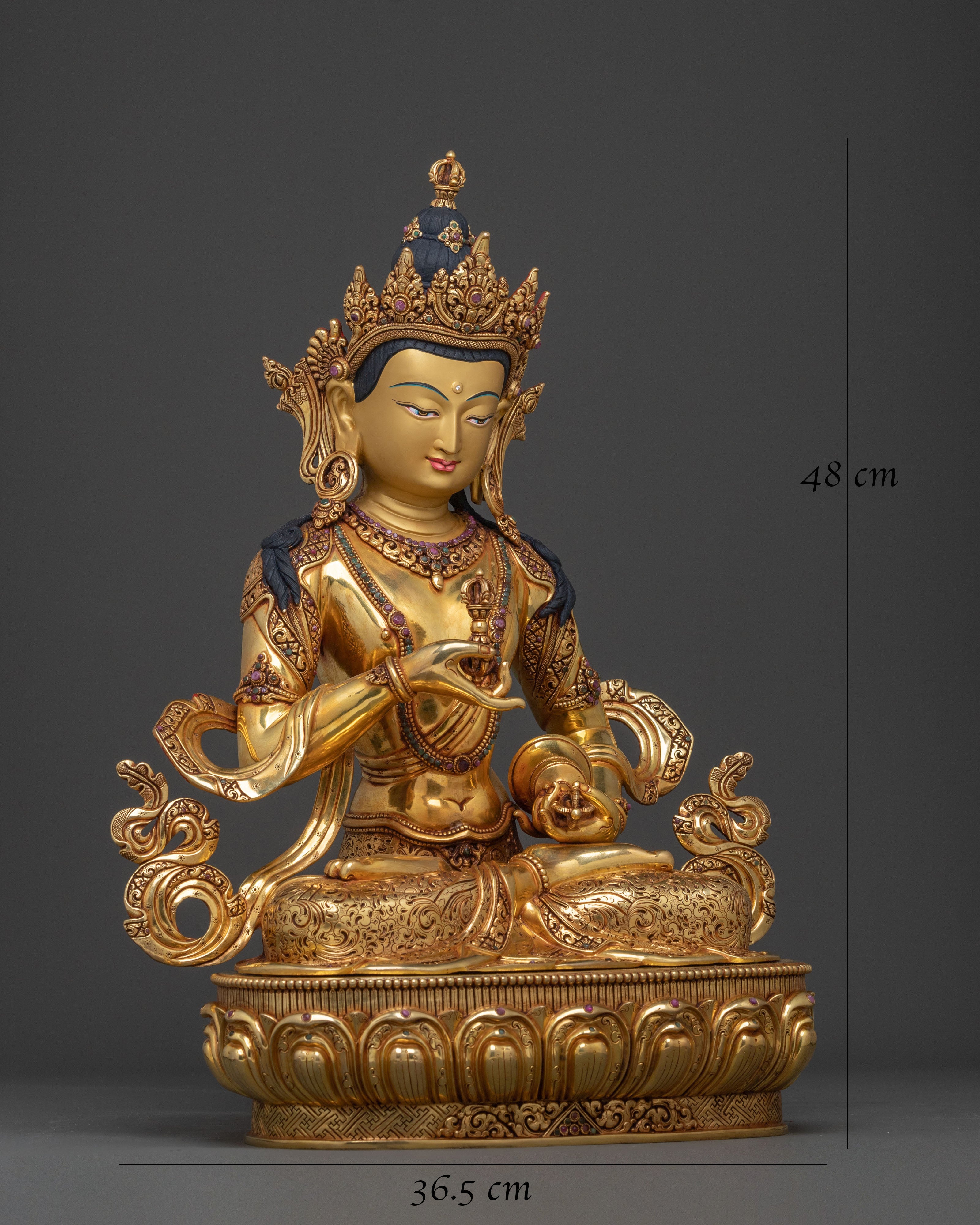Vajrasattva Peaceful Statue | 24K Gold Gilding