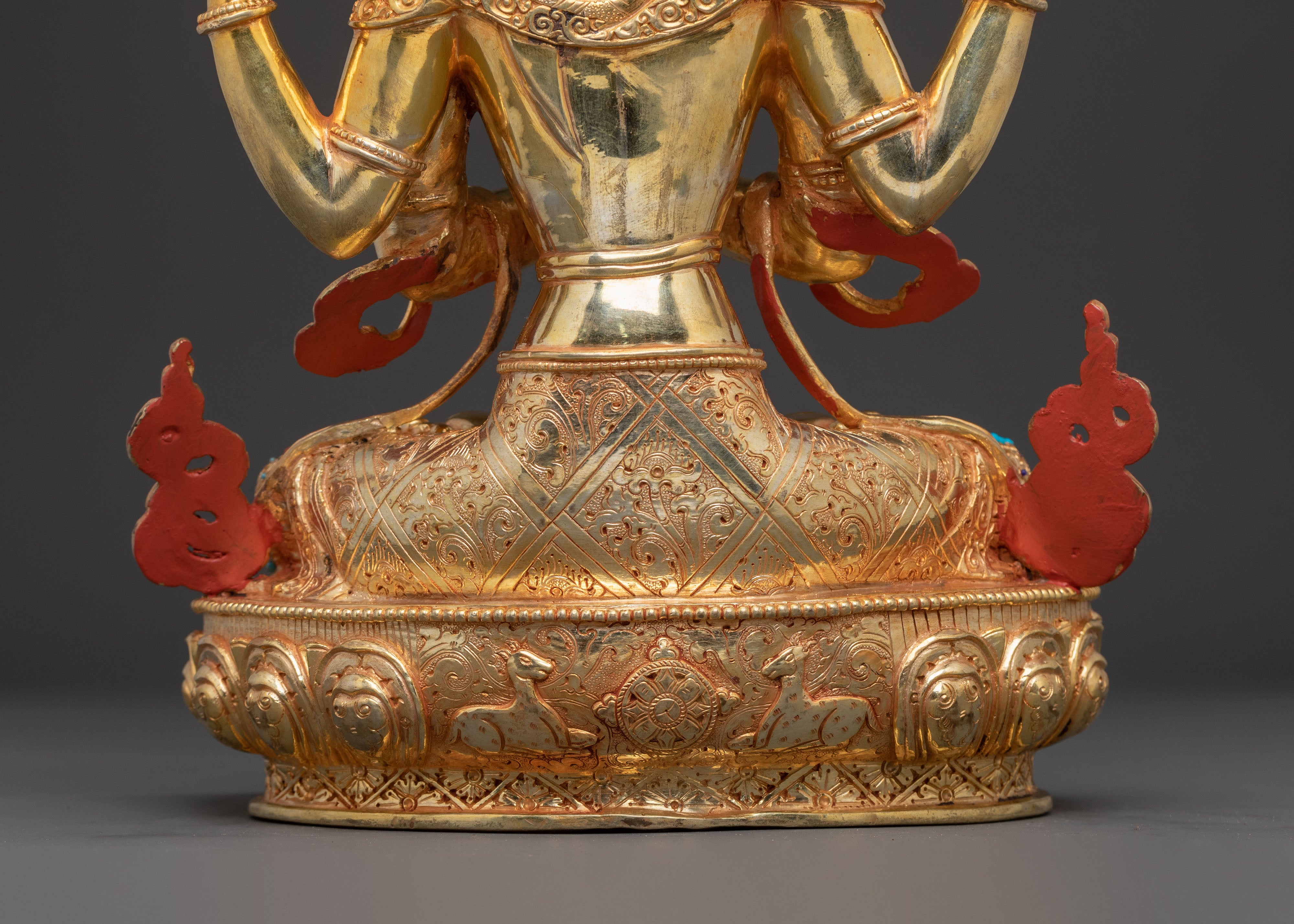 Sacred Chenrezig Bodhisattva Statue – Hand-Gilded Copper Art