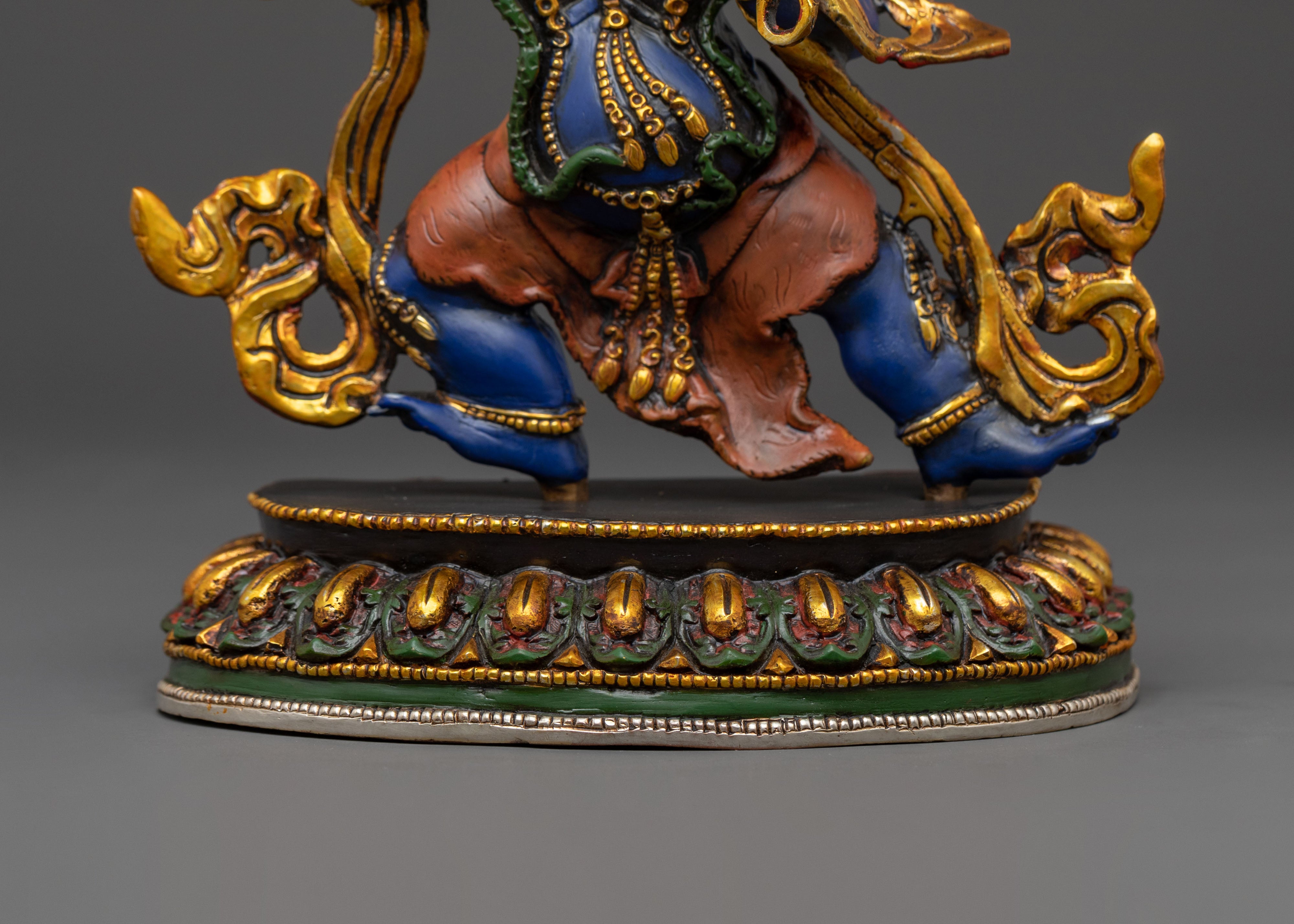 Vajrapani with Vajra Sculpture | Handcrafted Serenity