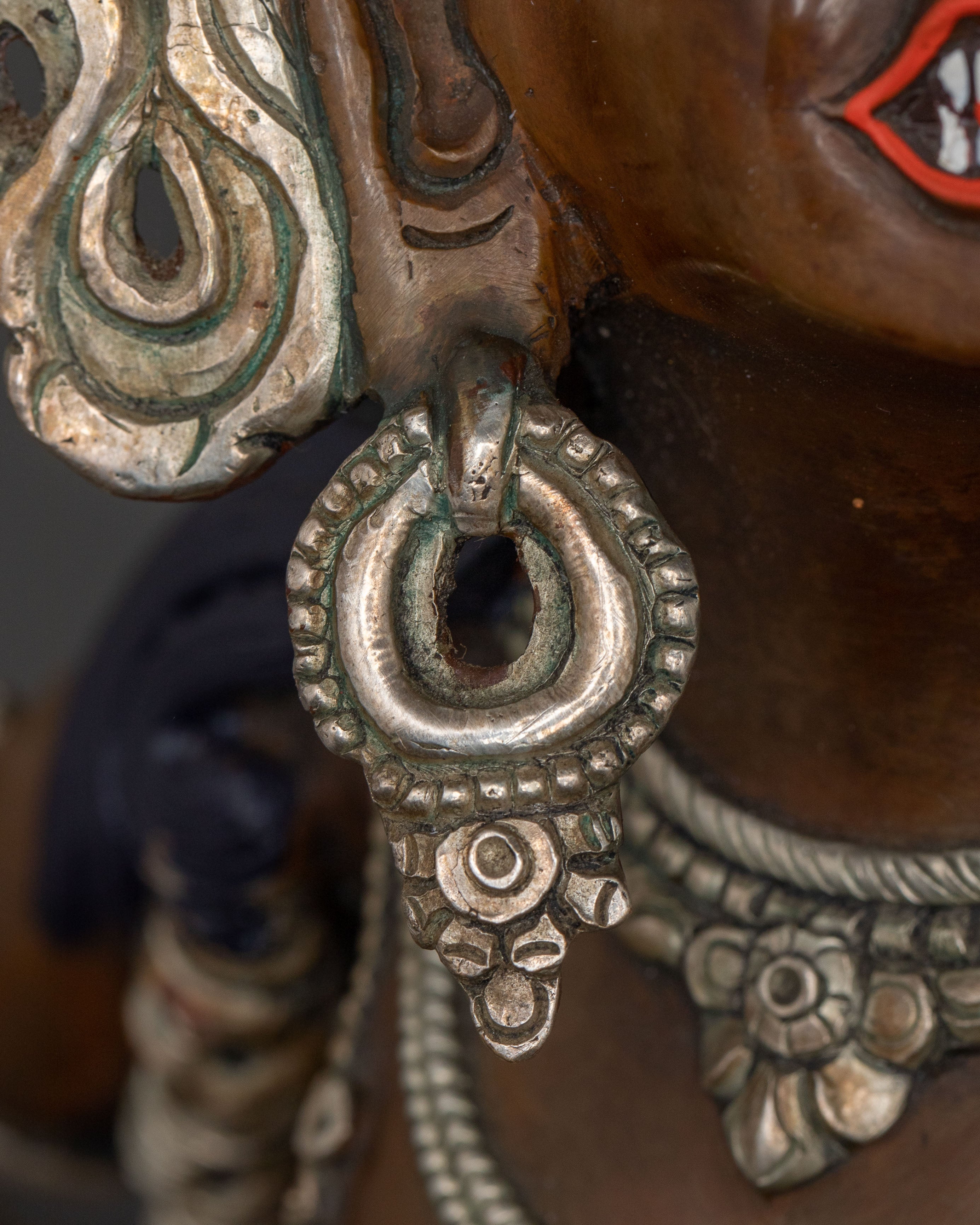 Handcrafted Vajrayogini Spiritual Statue: Radiant Silver Plating