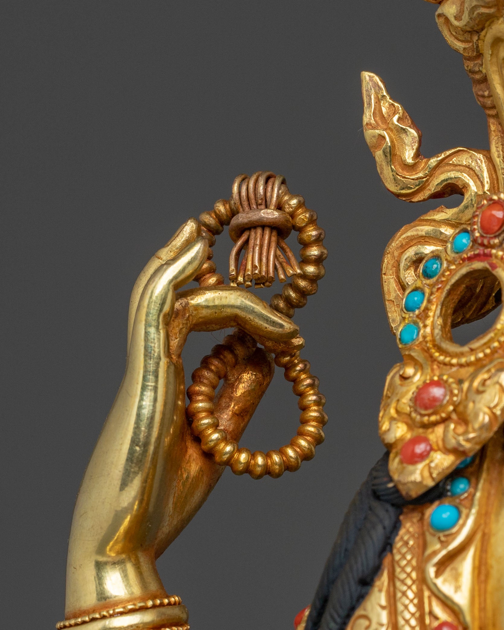 Chenrezig Sculpture | 24K Gold Gilded Bodhisattva