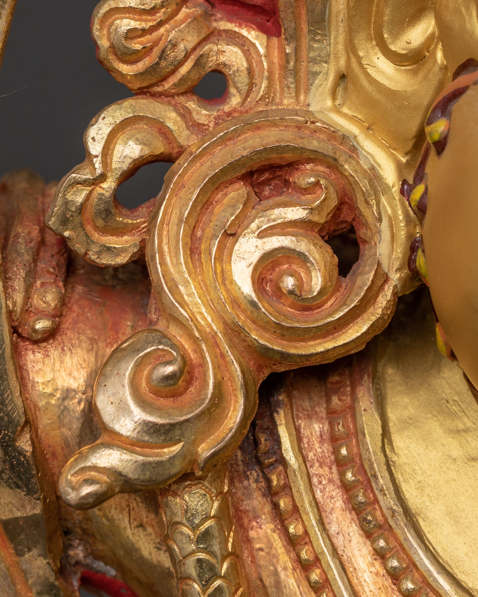 Vajrapani: Handcrafted 24K Gold Gilded Statue