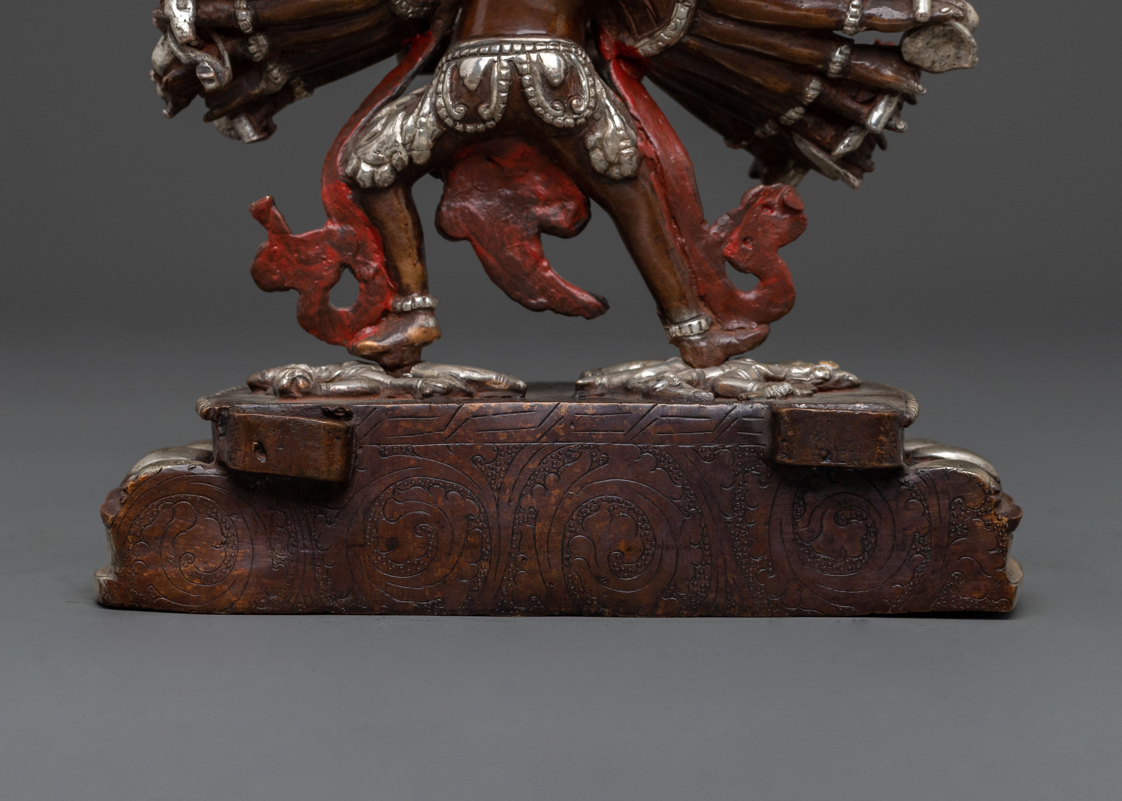 Chakrasamvara: Handcrafted Oxidized Copper Figurine