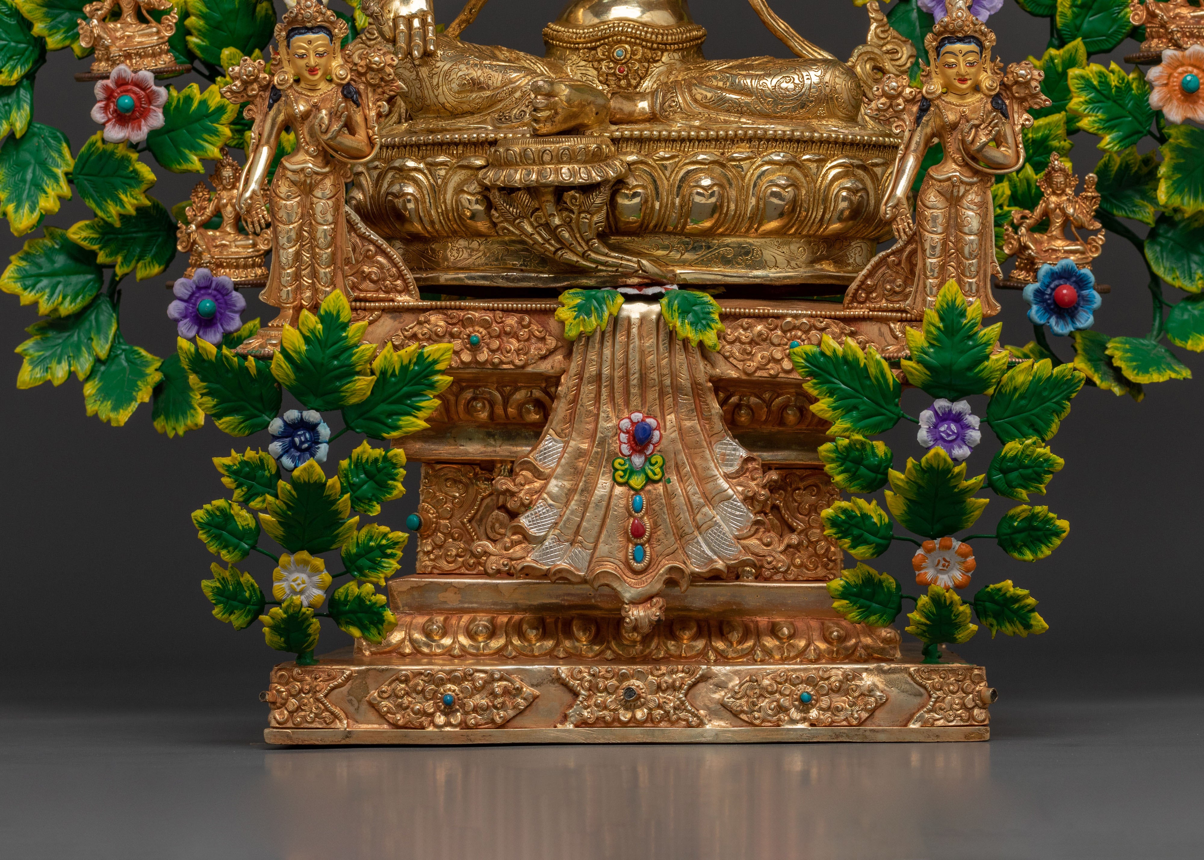Twenty One Tara Buddhist Goddess Statue Set in 24K Gold