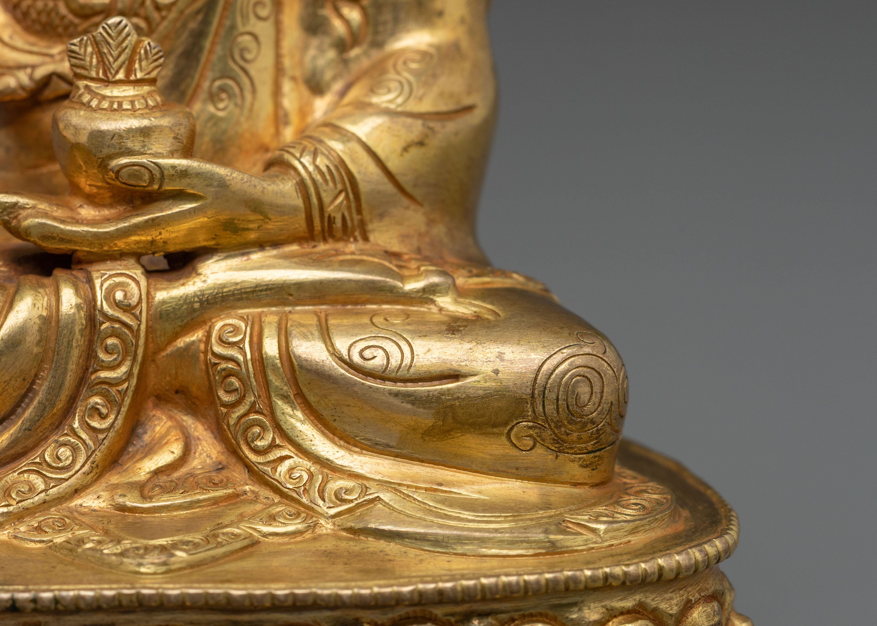 Medicine Buddha Statue | 24K Gold Gilded Healing Buddha Figurine