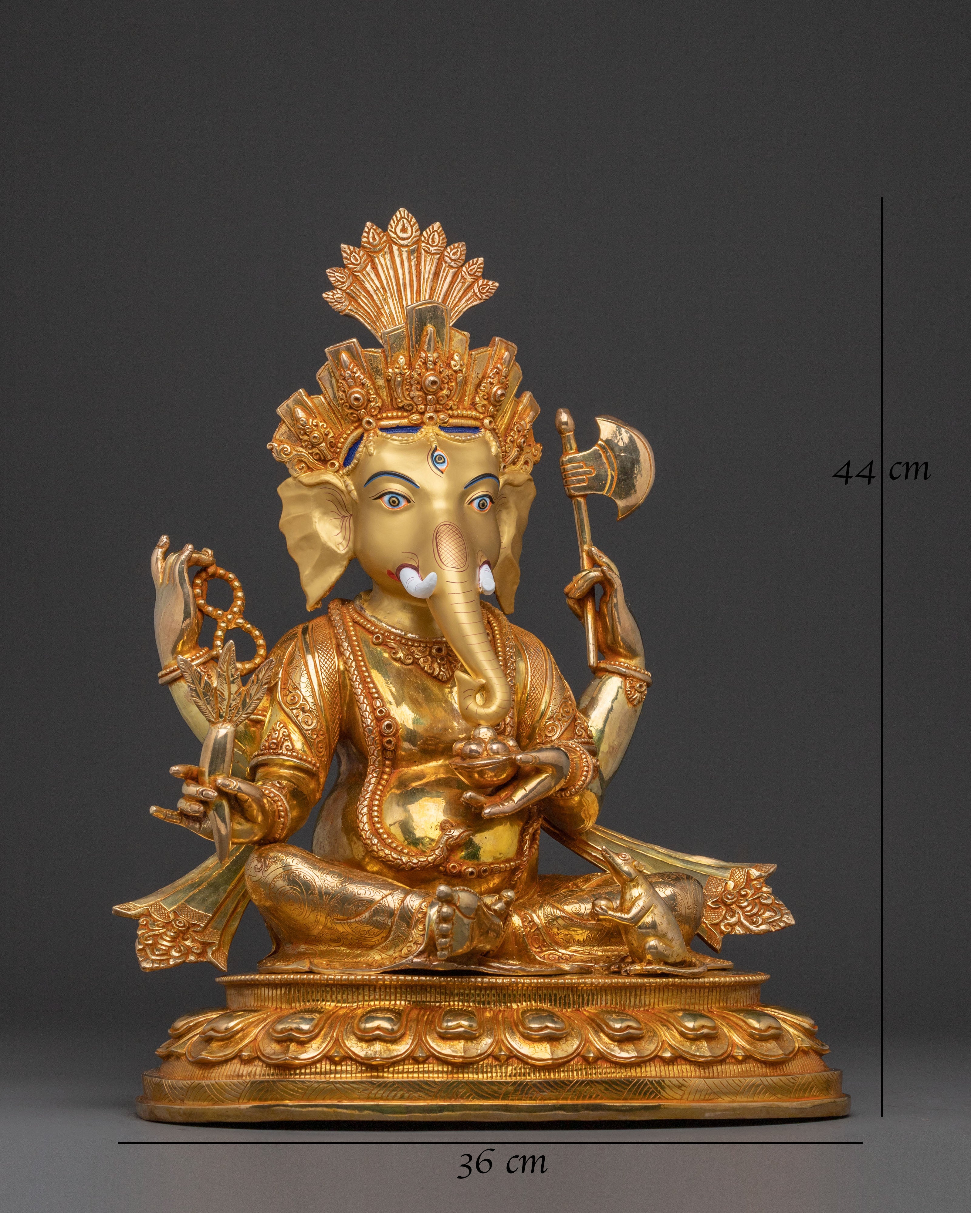 God Ganesh Traditional Golden Statue For