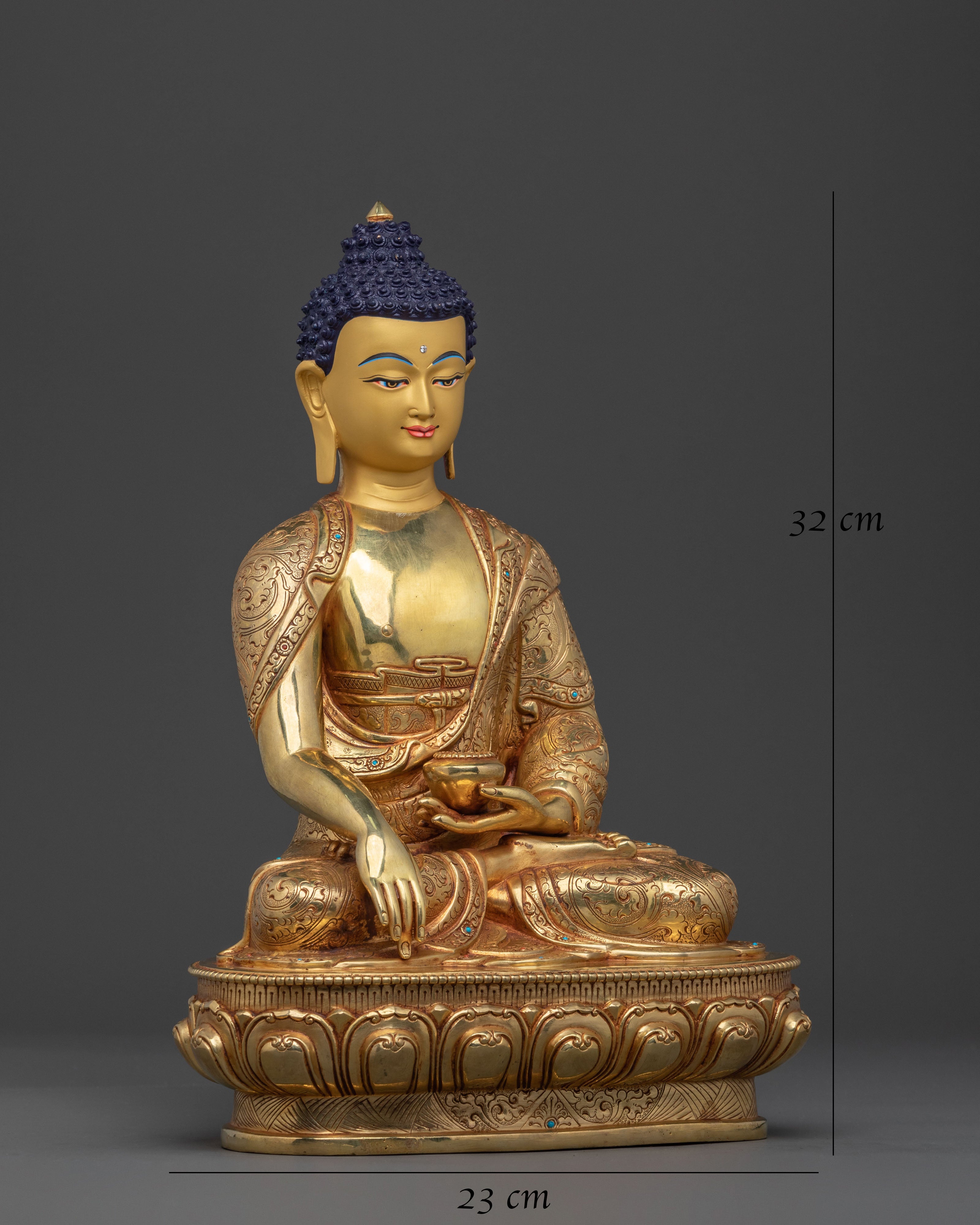 Shakyamuni Buddha Lotus Meditation Statue