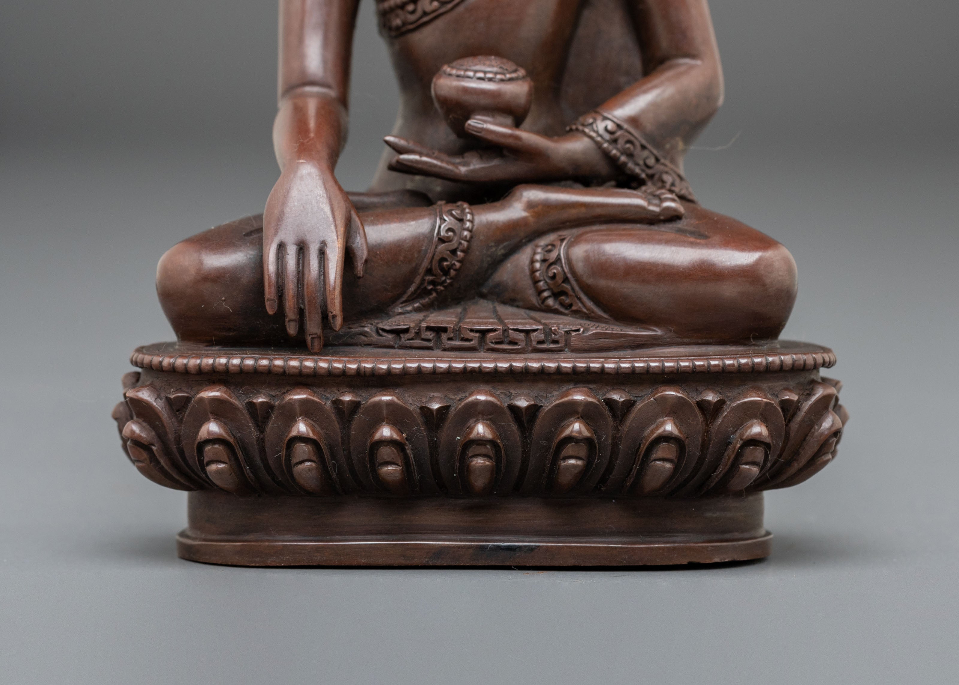 Sage Shakyamuni Buddha Sculpture | Oxidized Copper Figurine