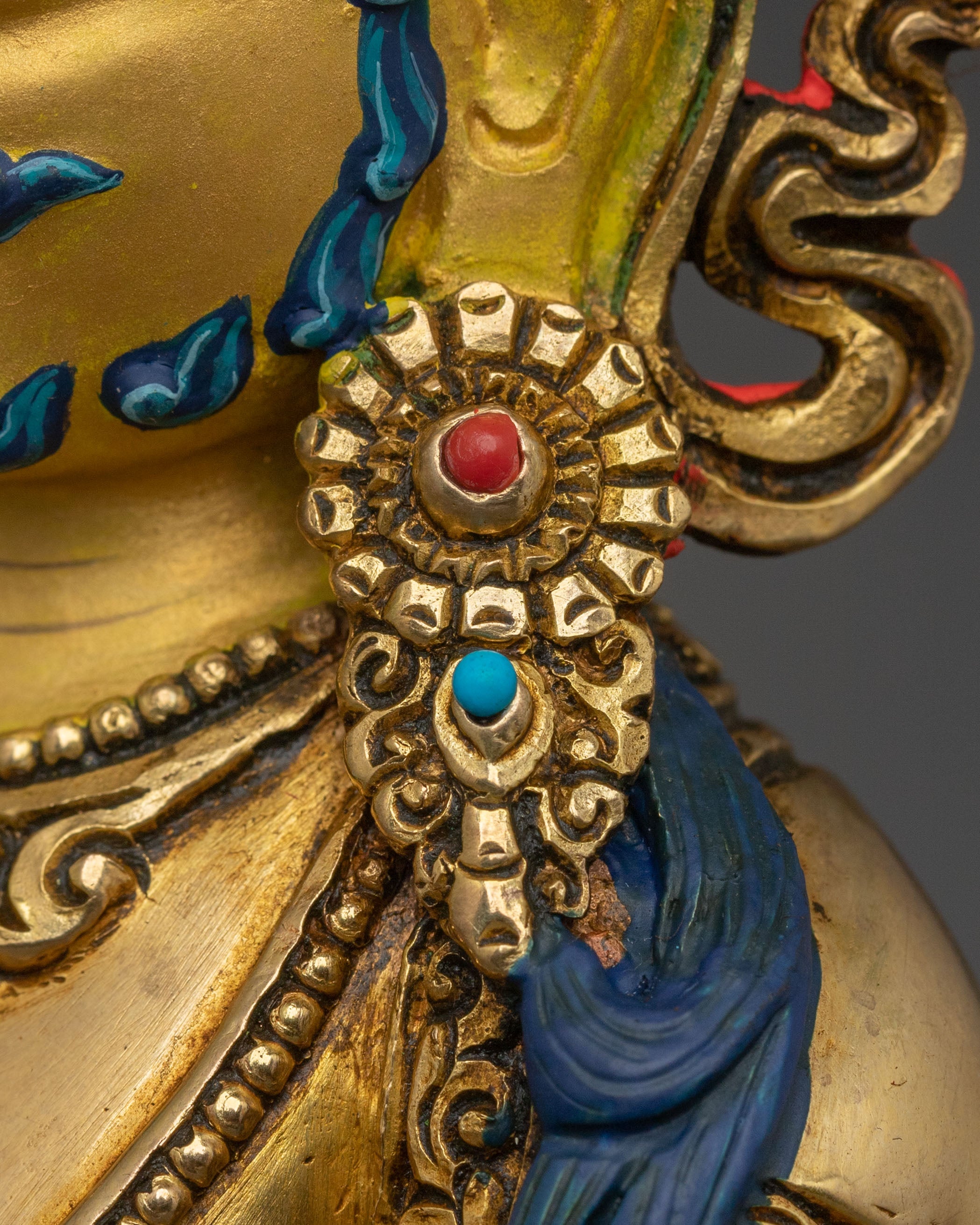 Handcrafted Tibetan Wealth Deity Dzambhala Statue