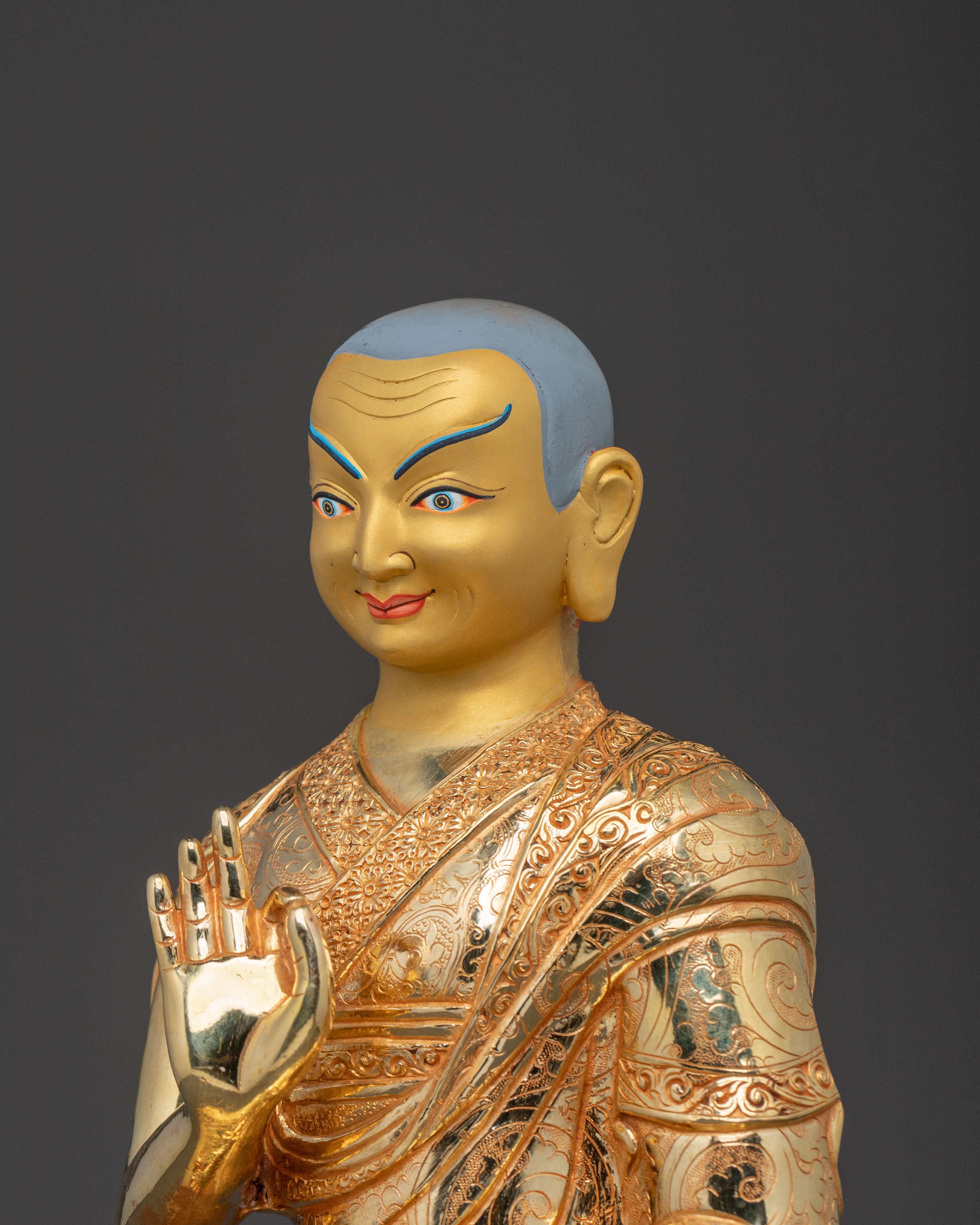 Disciples of Tsongkhapa Lineage Statue | 24k Gold Glided