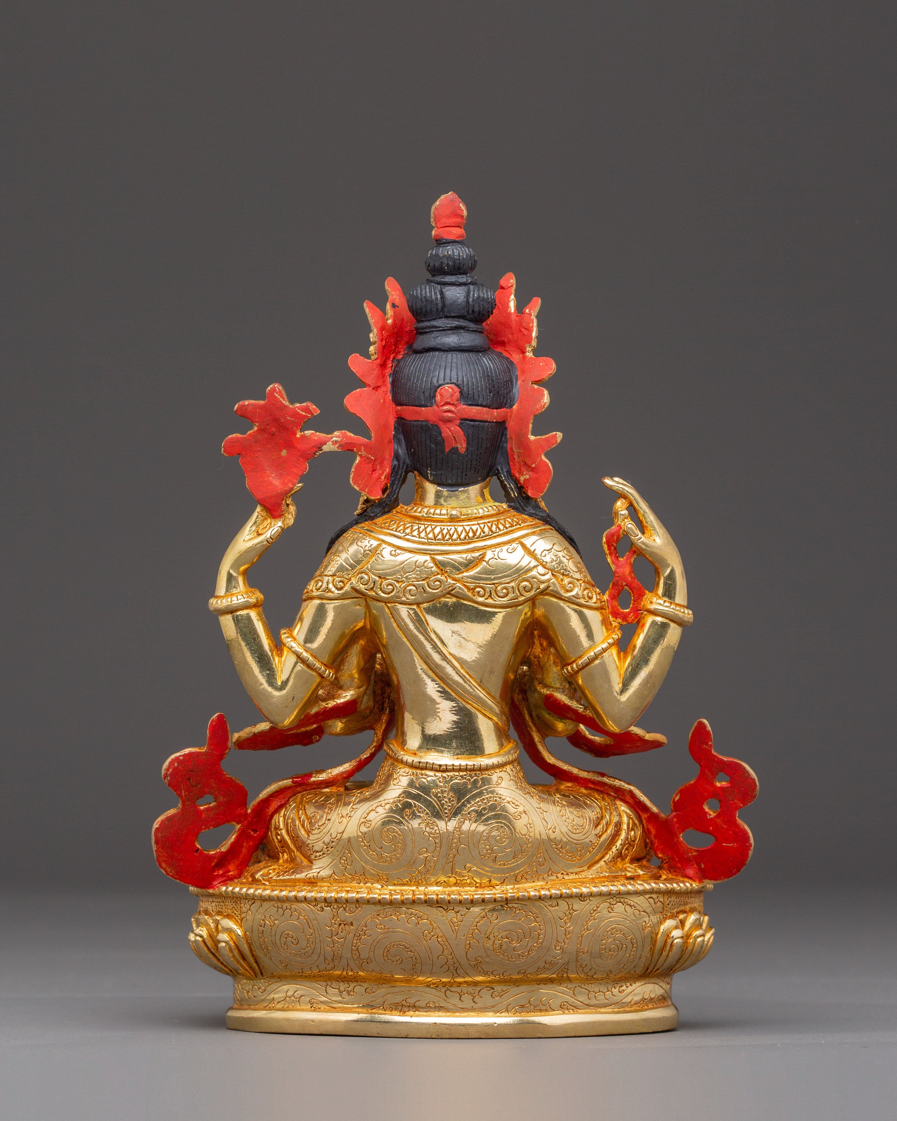 Handcrafted Statue of Four-Armed Chenrezig