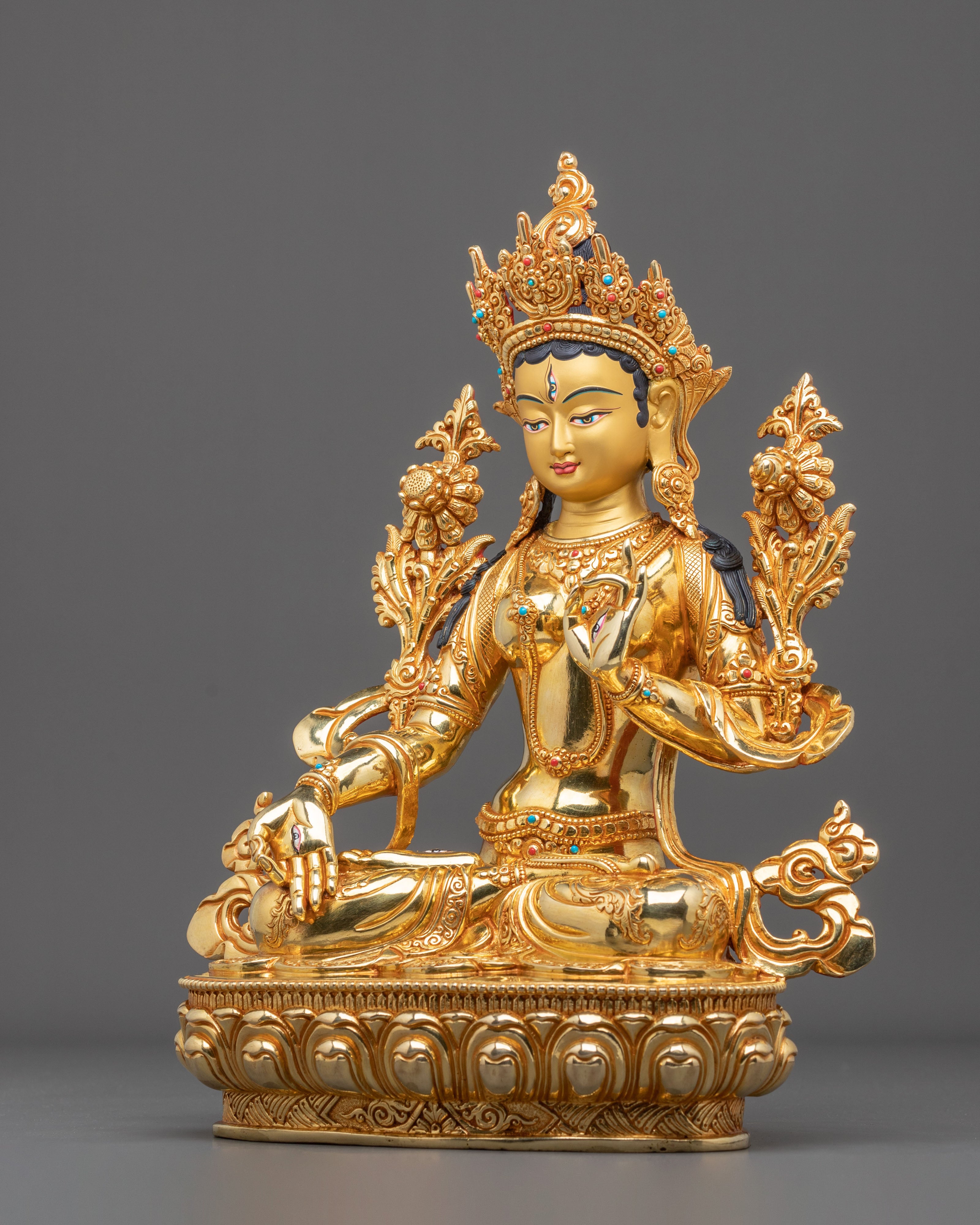 White Tara Life Protection Bodhisattva Statue