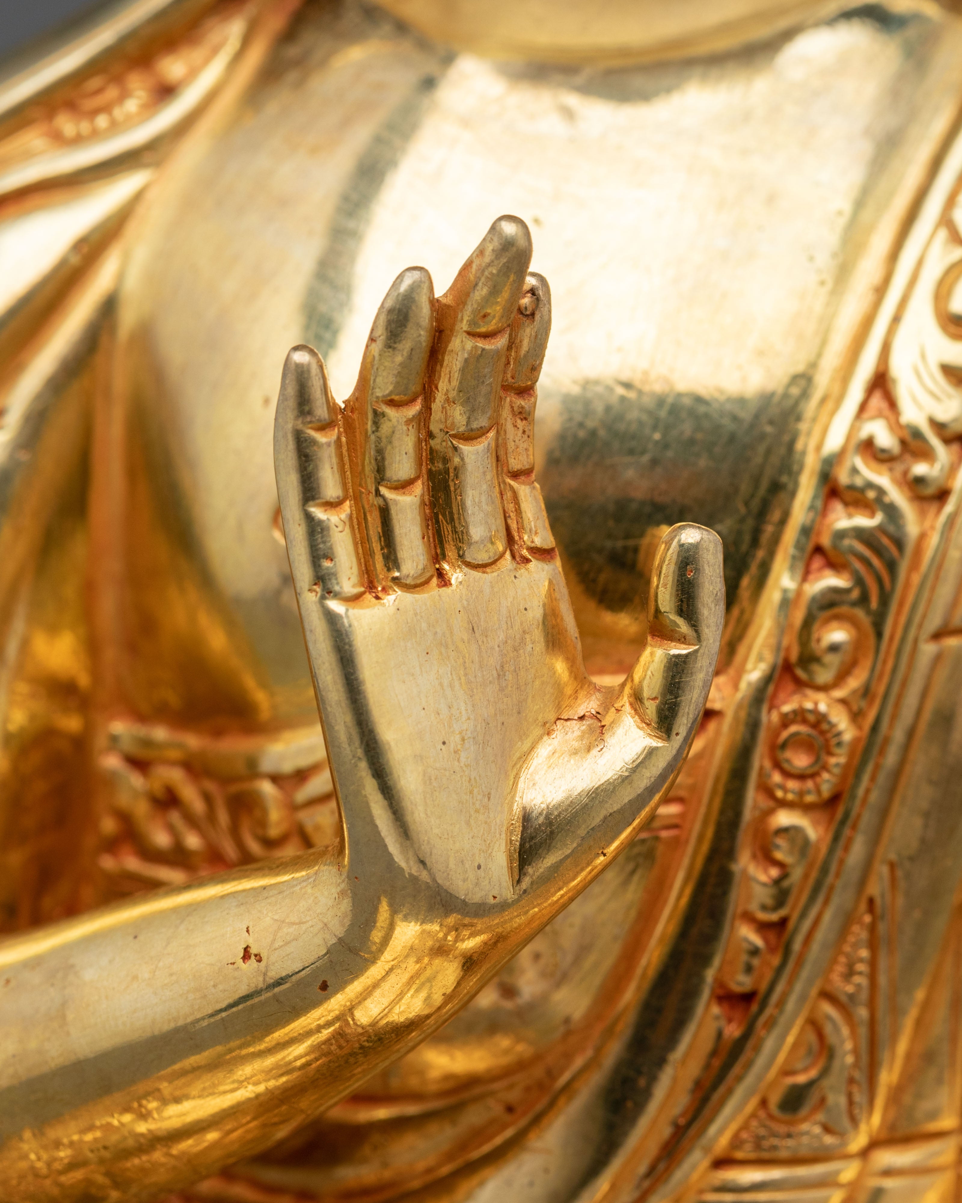 Santarakshita Statue | 24K Gold Gilded Figurine