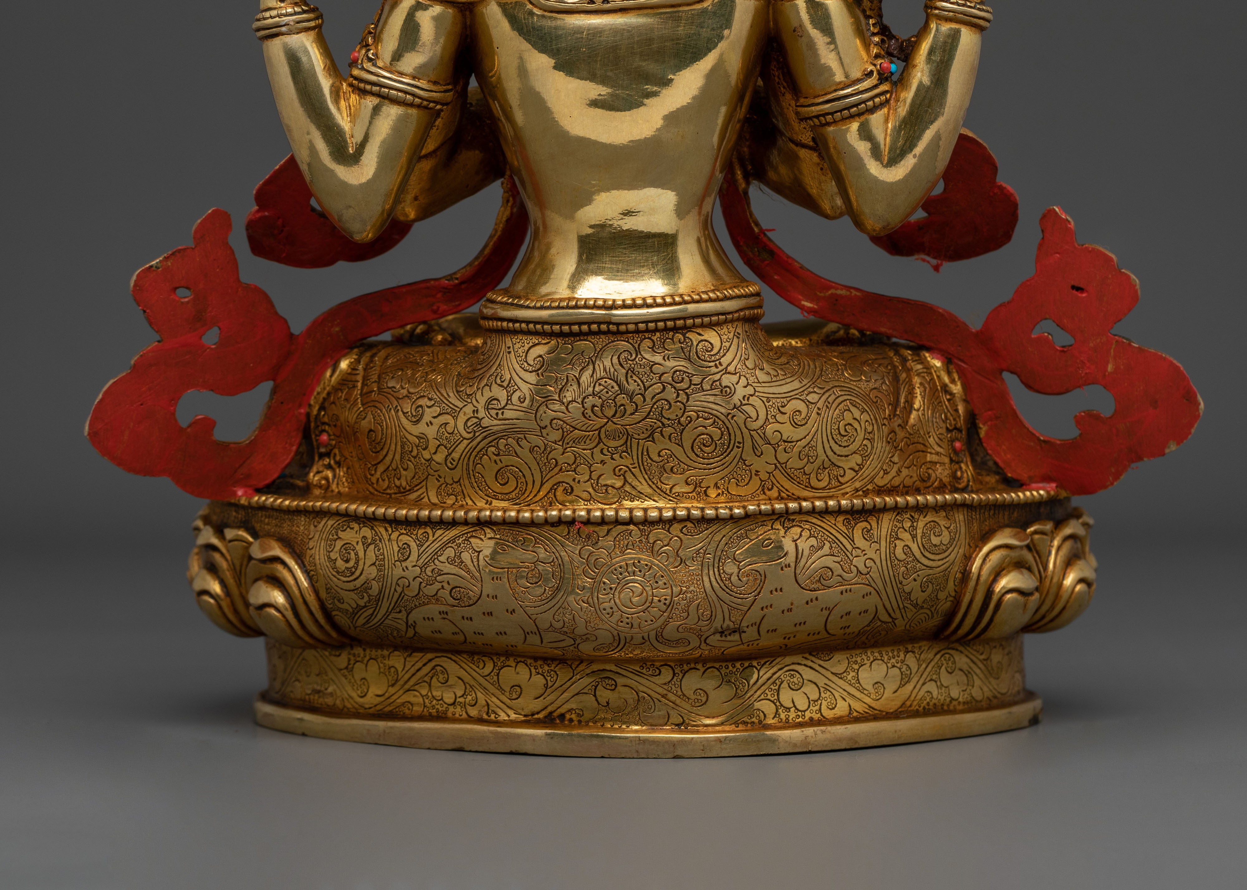 Four Armed Chenrezig Statue: Compassionate Figurine