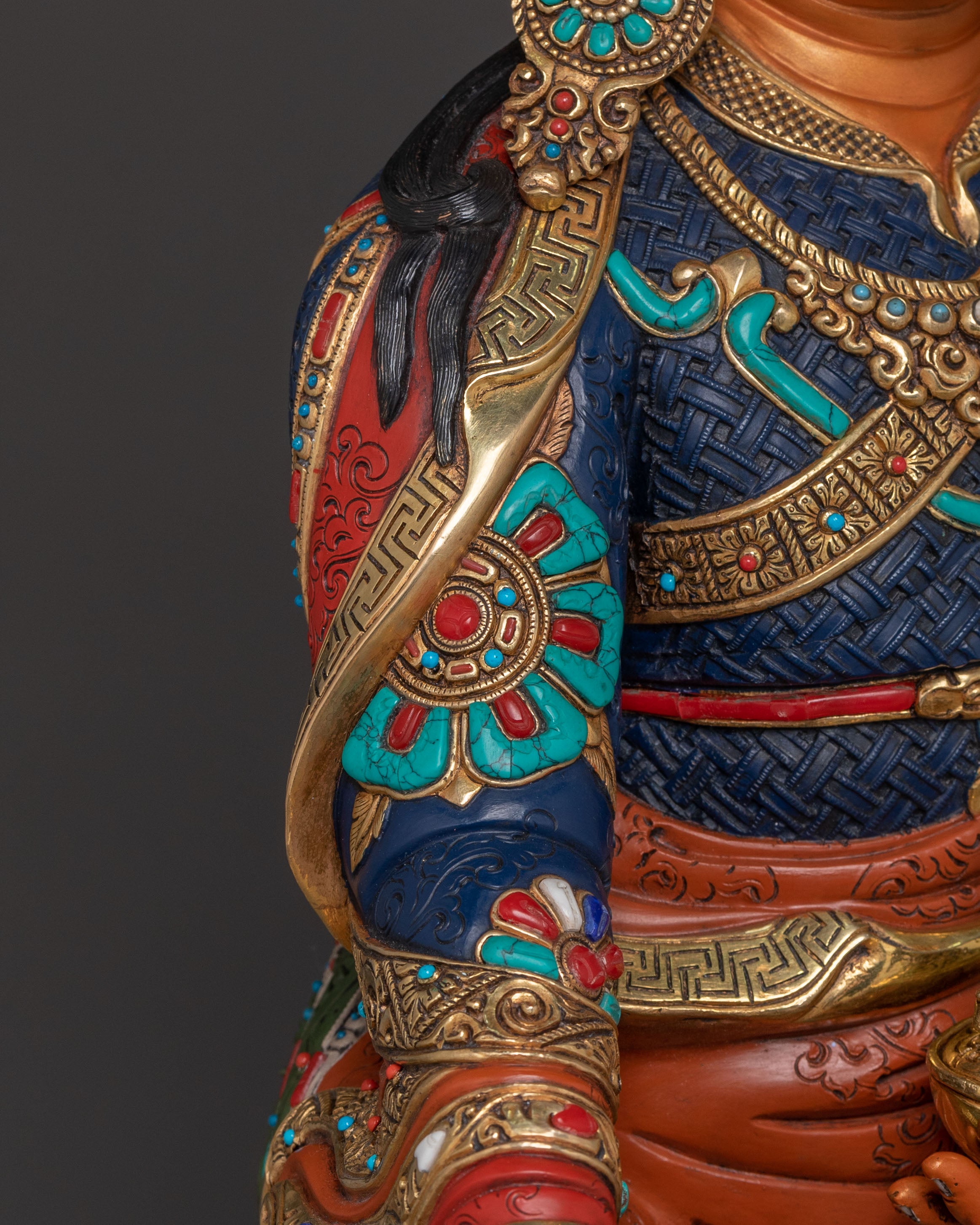 Statue of Guru Rinpoche On Throne | Wisdom Figure