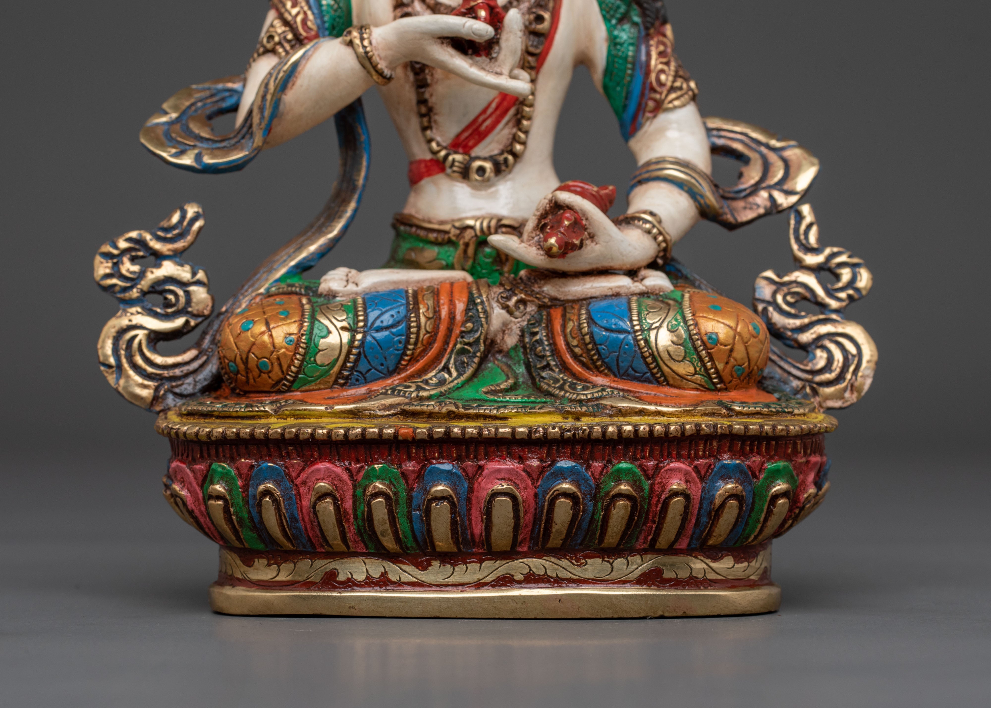 Handcrafted Sacred Vajrasattva Statue | Handmade Nepal Altar Decor