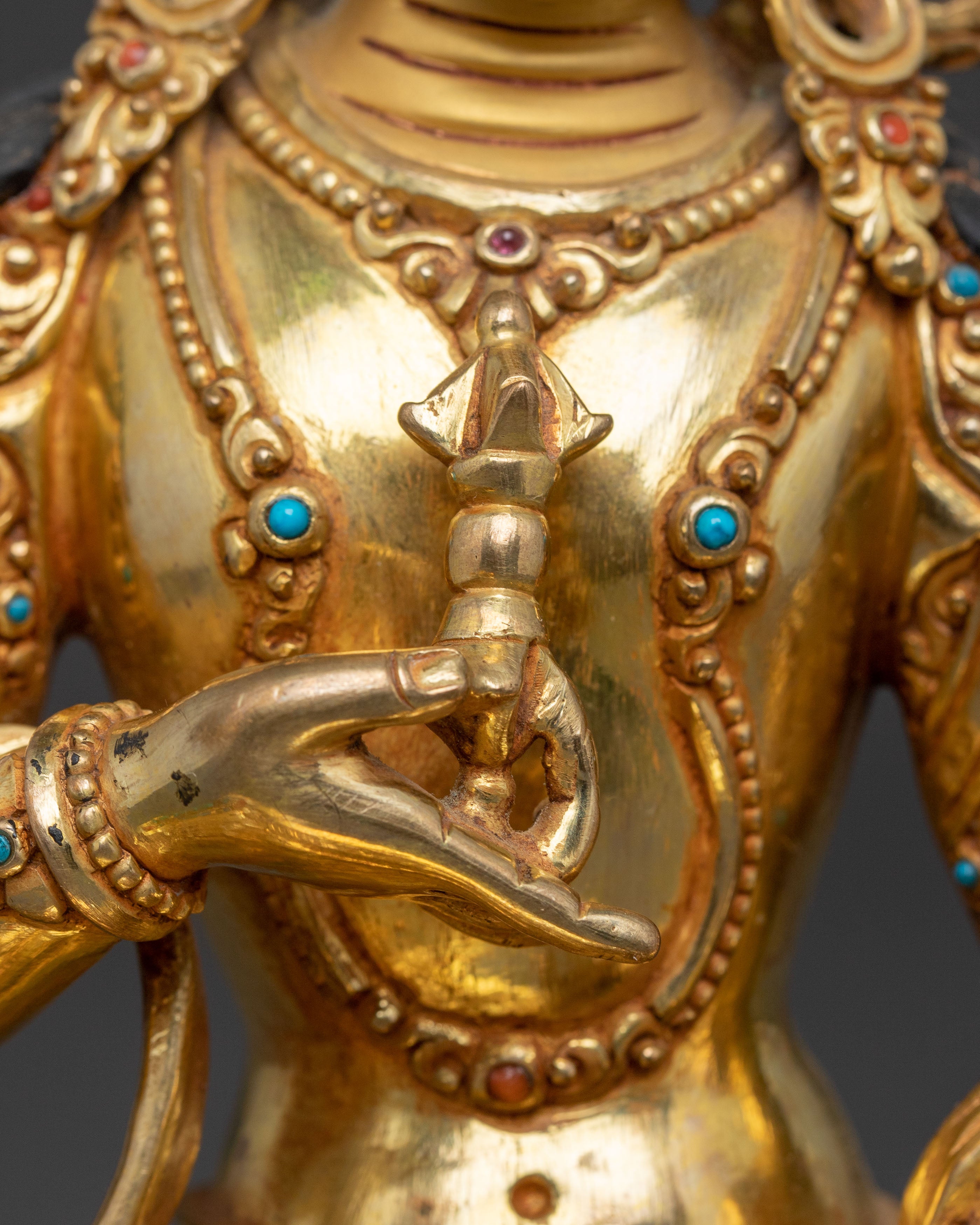 Handmade Himalayan Handcrafted Vajrasattva Copper Statue | Traditional Artwork