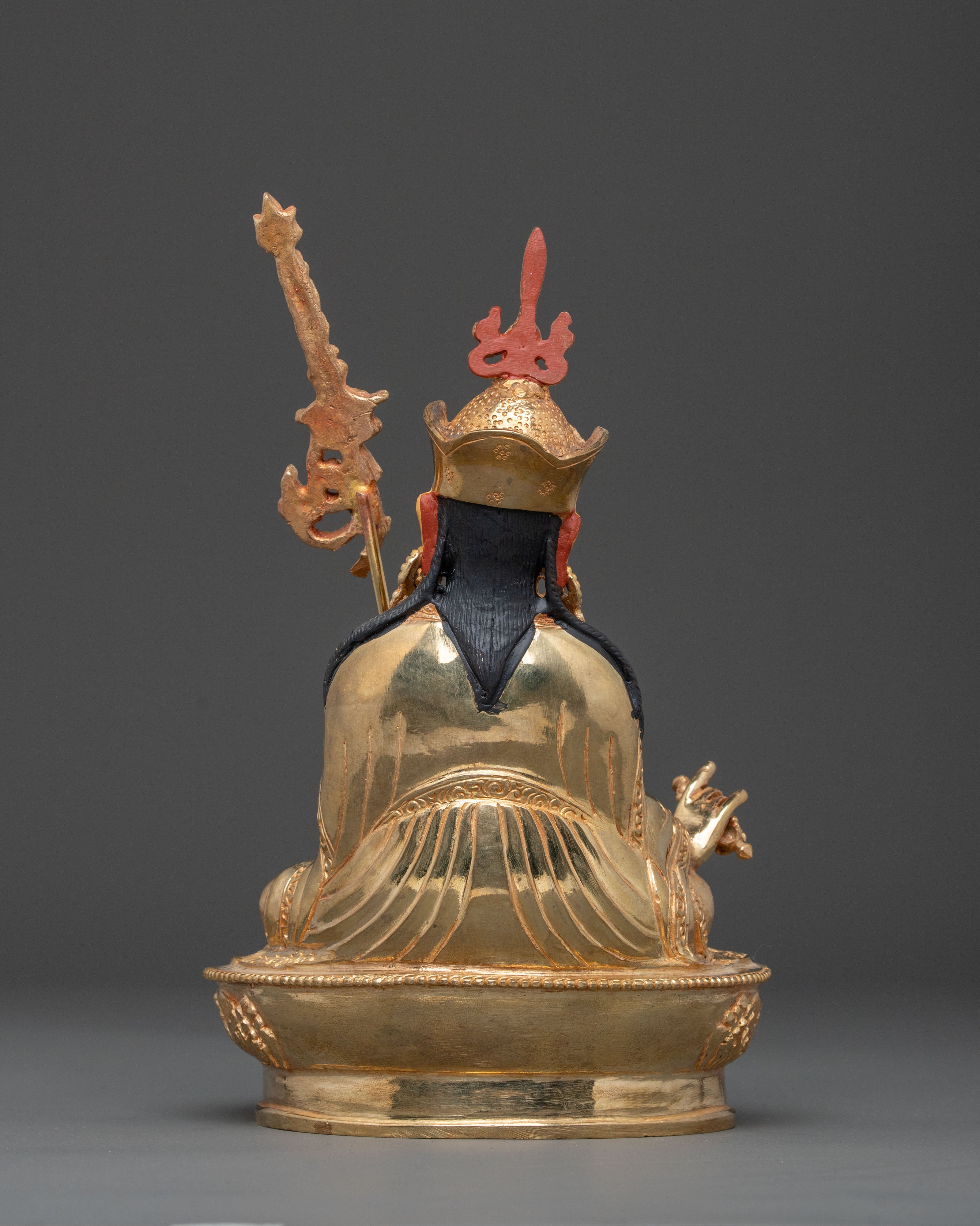 Guru Rinpoche: 24k Gold Gilded Enlightened Statue