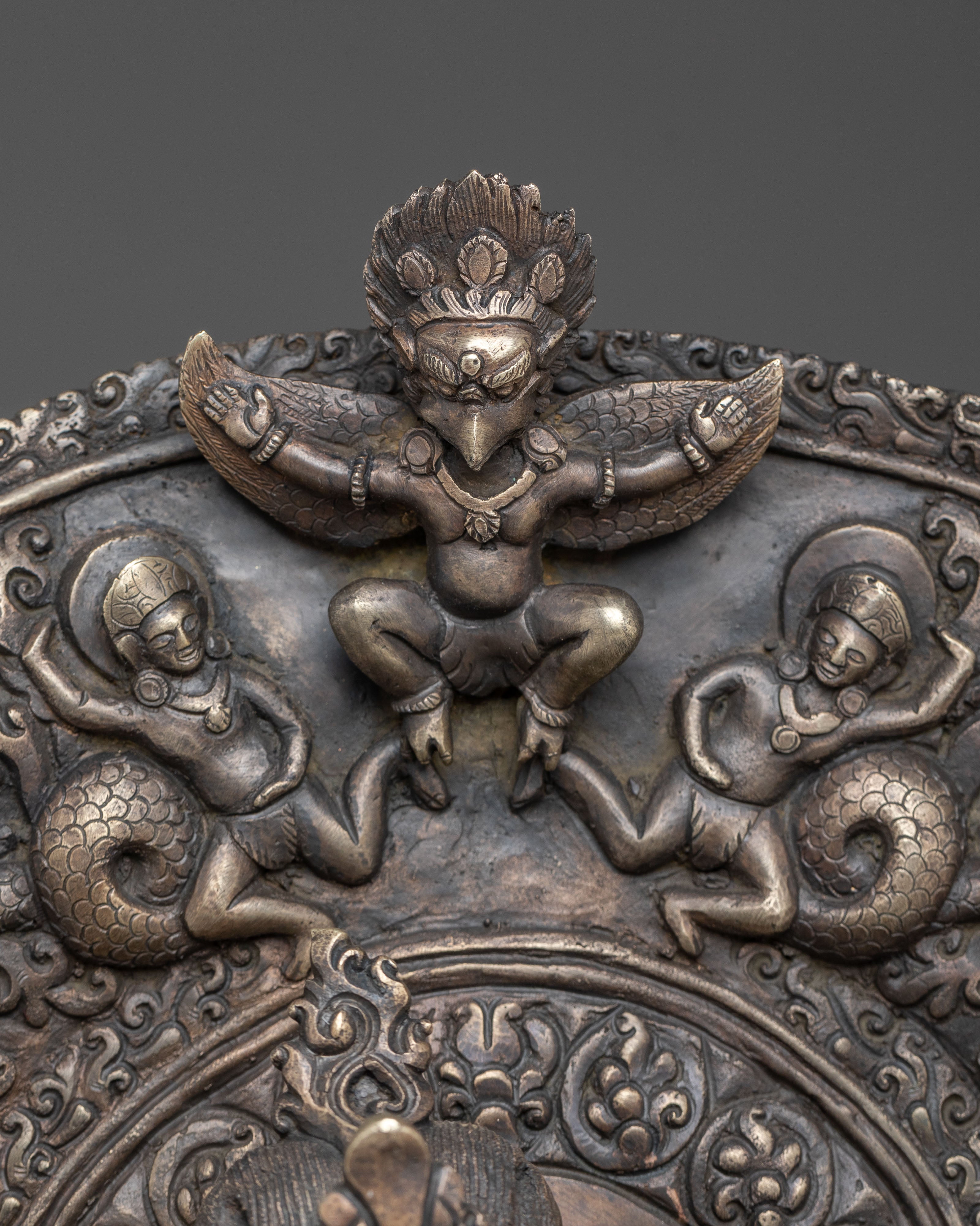 Green Tara Statue | Bronze Figure with Wooden Base