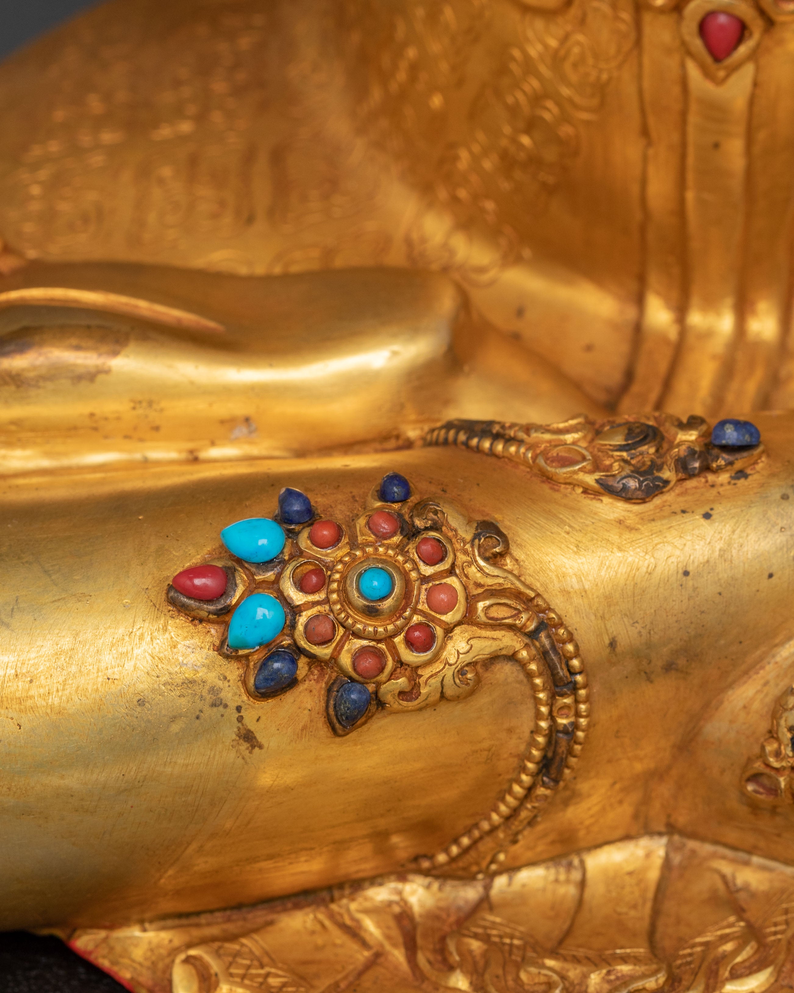24k Gold Gilded Vajradhara Statue |  Primordial Buddha of Vajrayana Buddhism