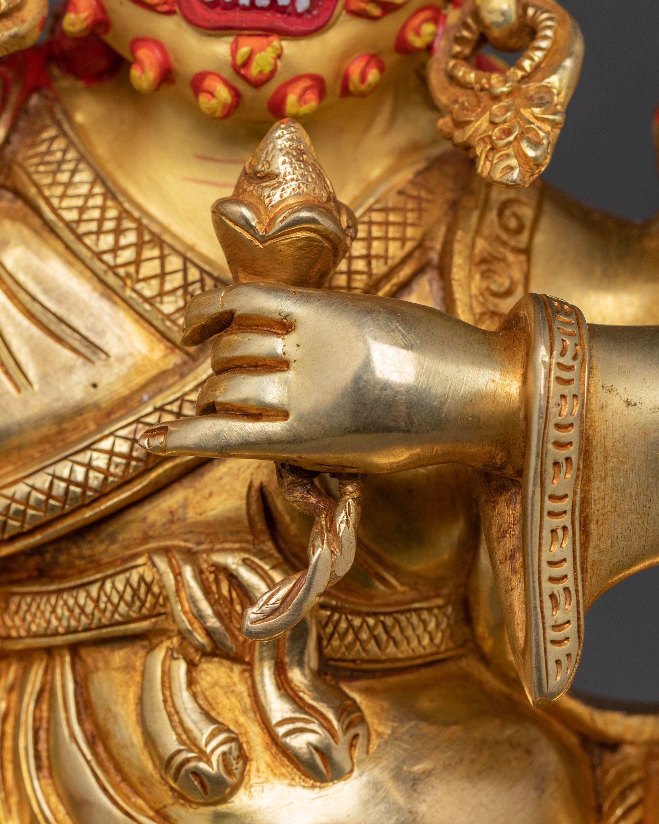 Dorje Legpa Vibrant Copper Statue